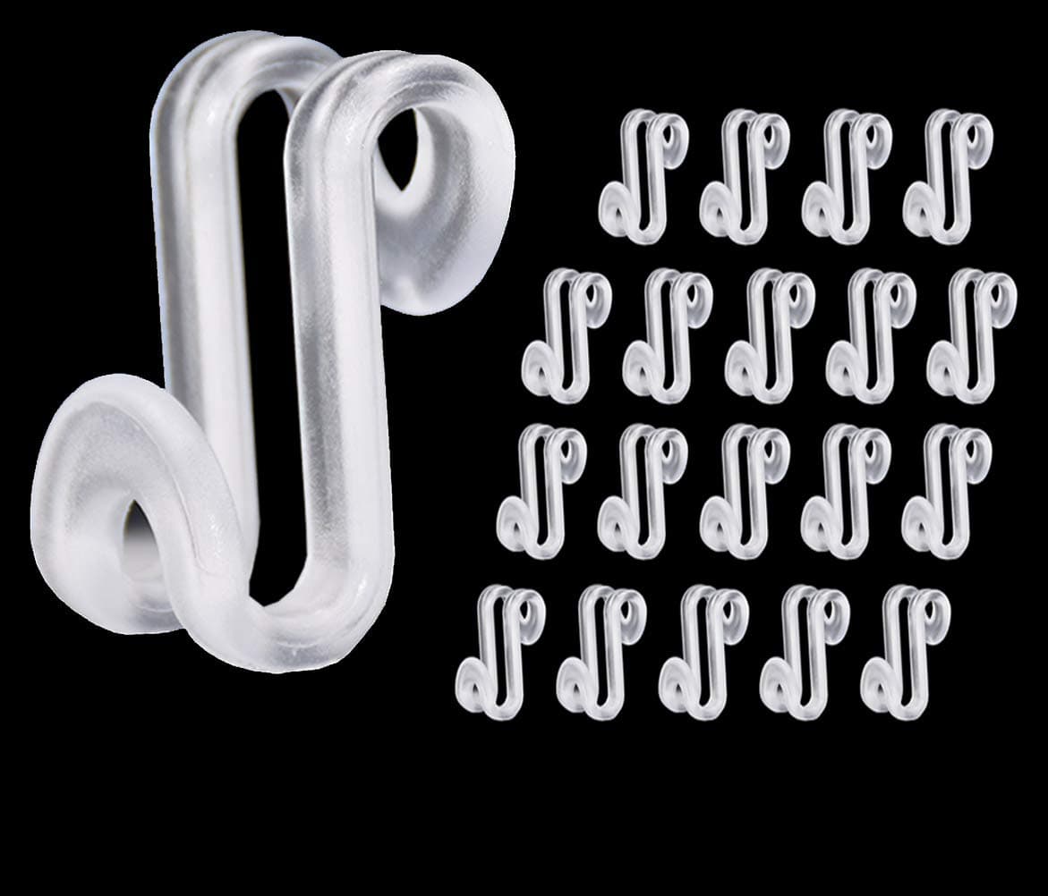 60 Pcs Clothes Hanger Connector Hooks, Mini Cascading Hanger Hooks for Velvet Huggable Hangers, Wooden Hangers, Heavy Duty Space Saving for Closet (Clear)