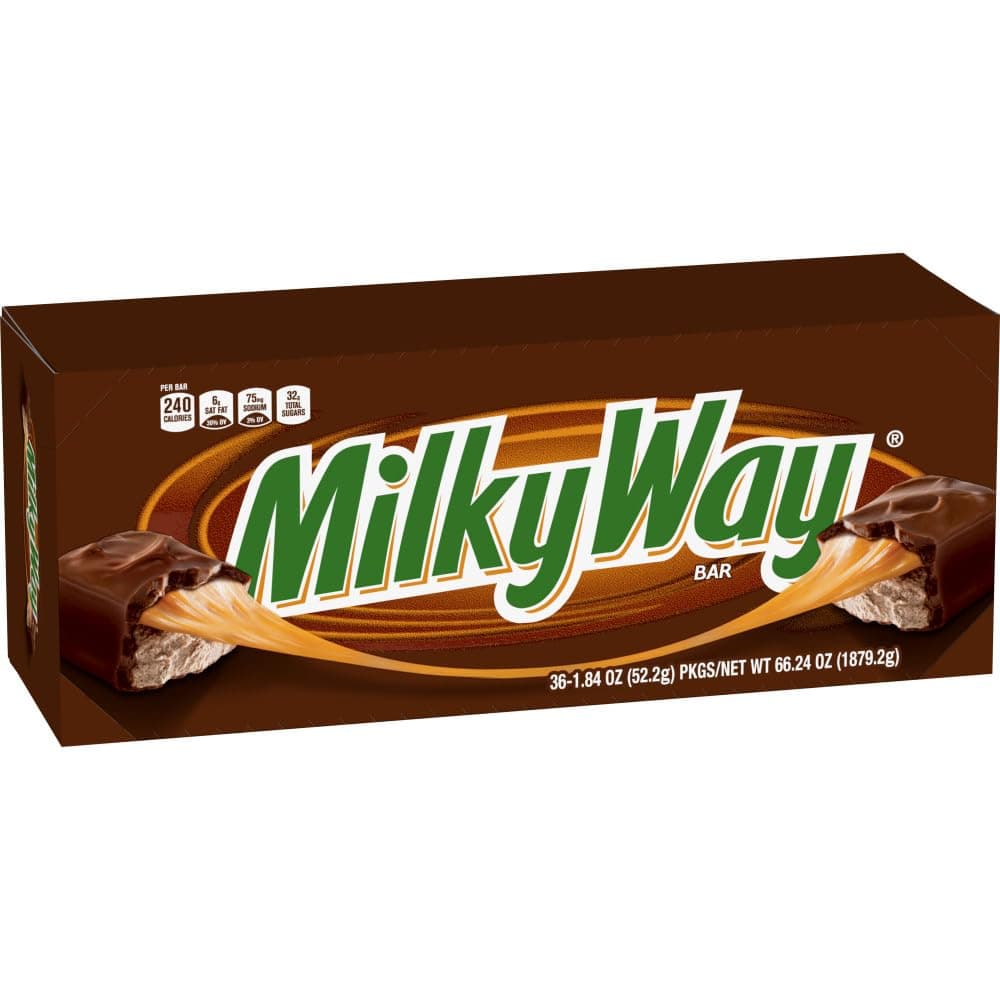 MilkyWay Candy Milk Chocolate Bars Bulk Pack, Full Size, 1.84 oz Pack of 36)