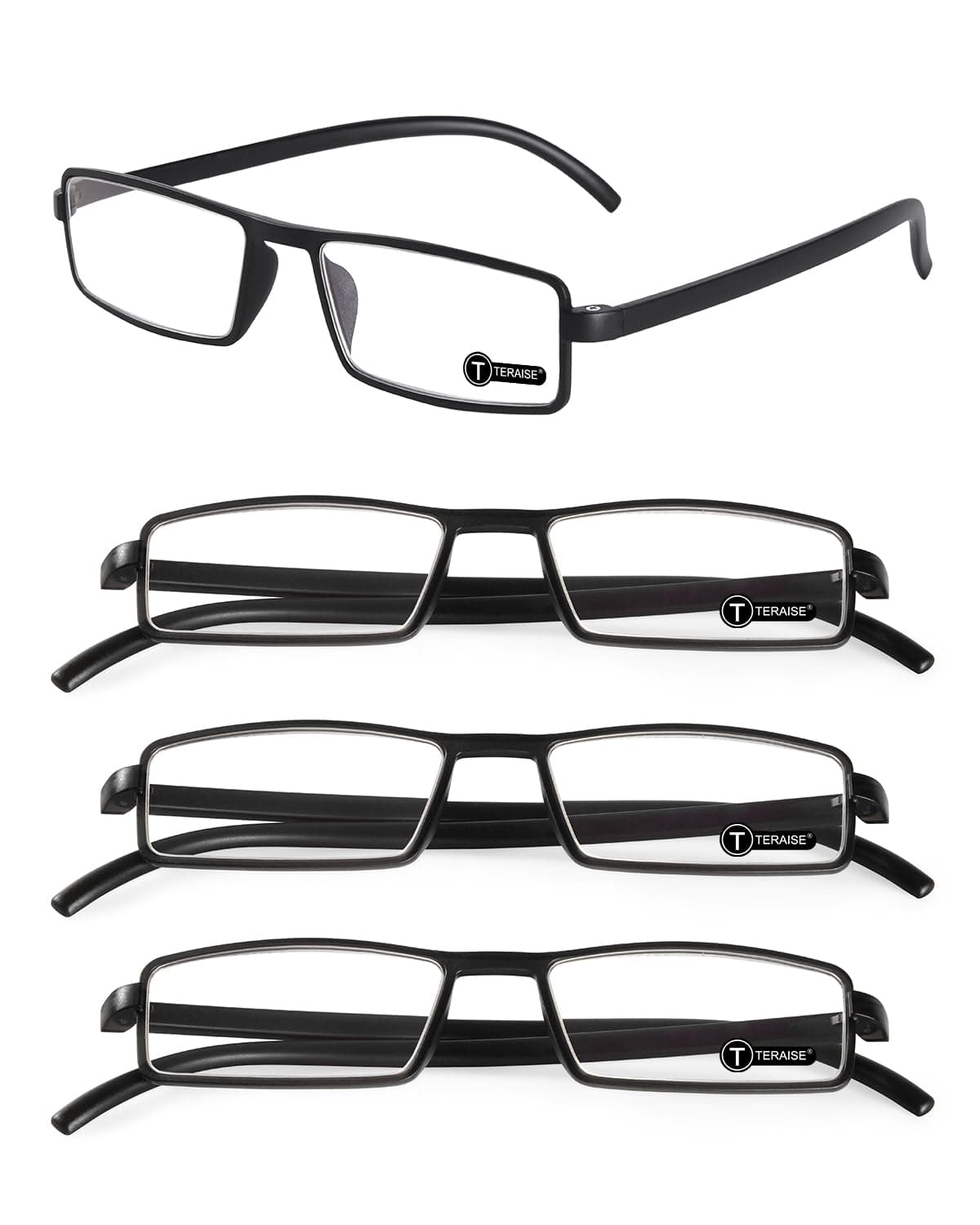 Reading Glasses Men 4-Pack Ultralight Blue Light Reader Glasses Women with Spring Hings,Clear Vision&Anti Eyestrain