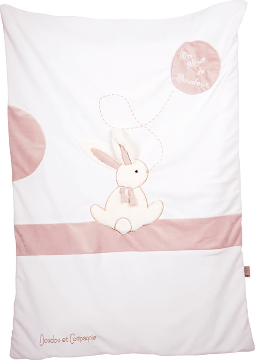 DOUDOU ET COMPAGNIE - White Bunny Baby Comforter