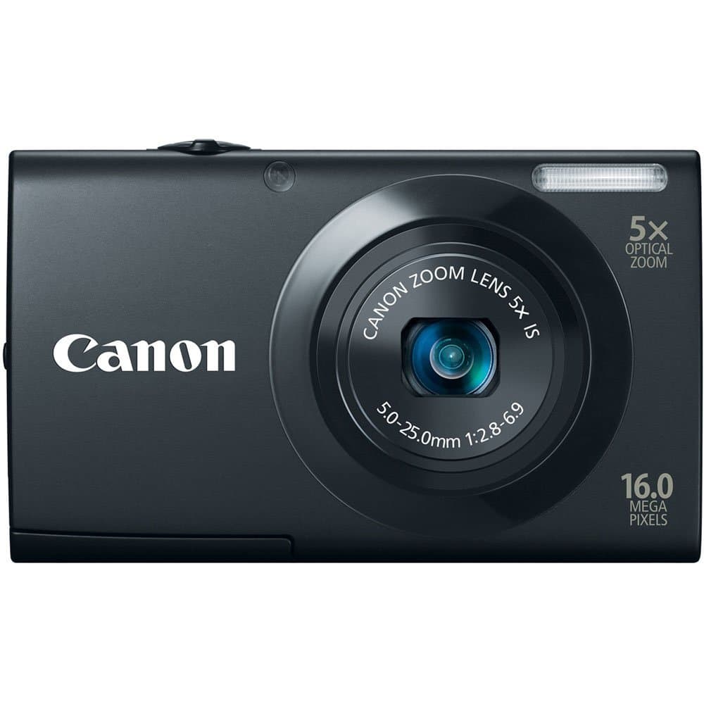 Canon PowerShot A3400 IS 16.0 MP Digital Camera with 5x Optical Image Stabilized Zoom 28mm Wide-Angle Lens with 720p HD Video Recording and 3.0-Inch Touch Panel LCD (Black)