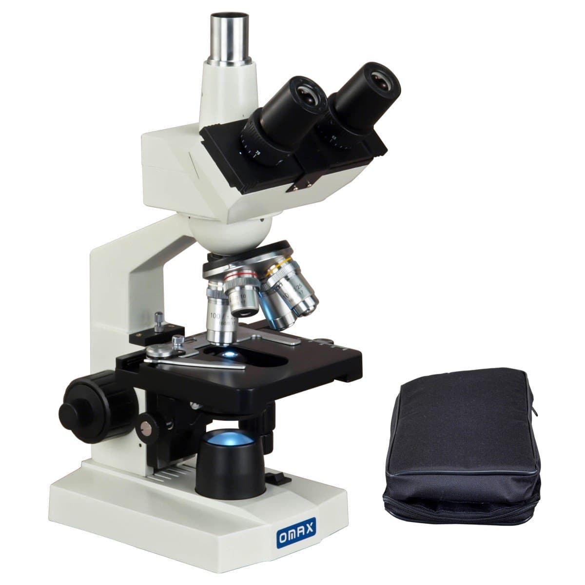 OMAX 40X-2500X LED Trinocular Lab Compound Microscope with Vinyl Carrying Case