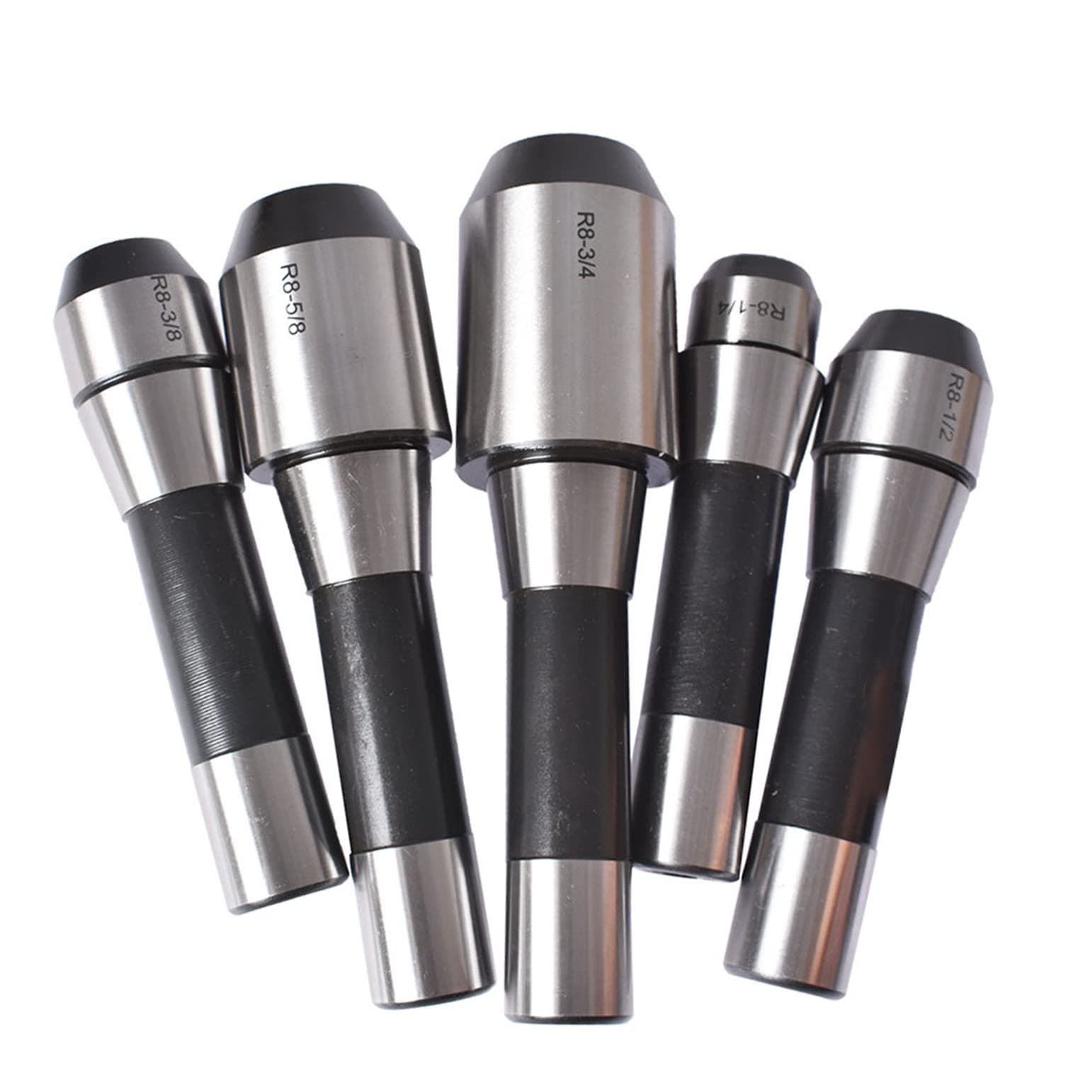 R8 End Mill Holder Set Alloy Tool5-Pack 1/4 Inch to 3/4 Inch Adapter Replacement for Bridgeport Type Milling Machines