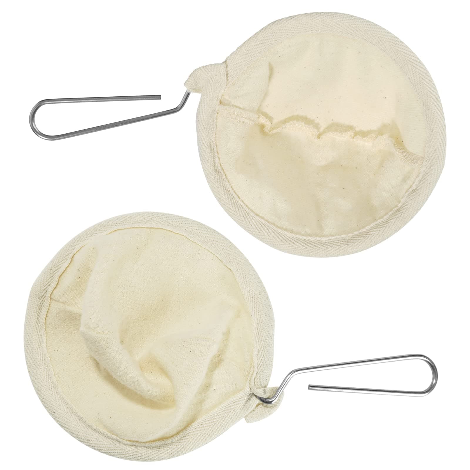 NUOMIFlannel Cloth Coffee Filter Strainers with Steel Handle, 2 Pack Coffee Sock