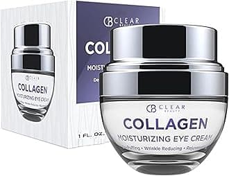 Collagen Eye Cream - Moisturizing, Plumping & Reduces Dark Circles & Wrinkles - Dermatologist Tested, Clean Beauty & Cruelty-Free Korean Skin Care for All Skin Types - 1.01 Fl. Oz