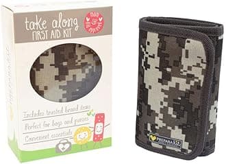 Small Compact First Aid Kit for Baby Diaper Bag, Travel, Purse, Home and Car (Camo)