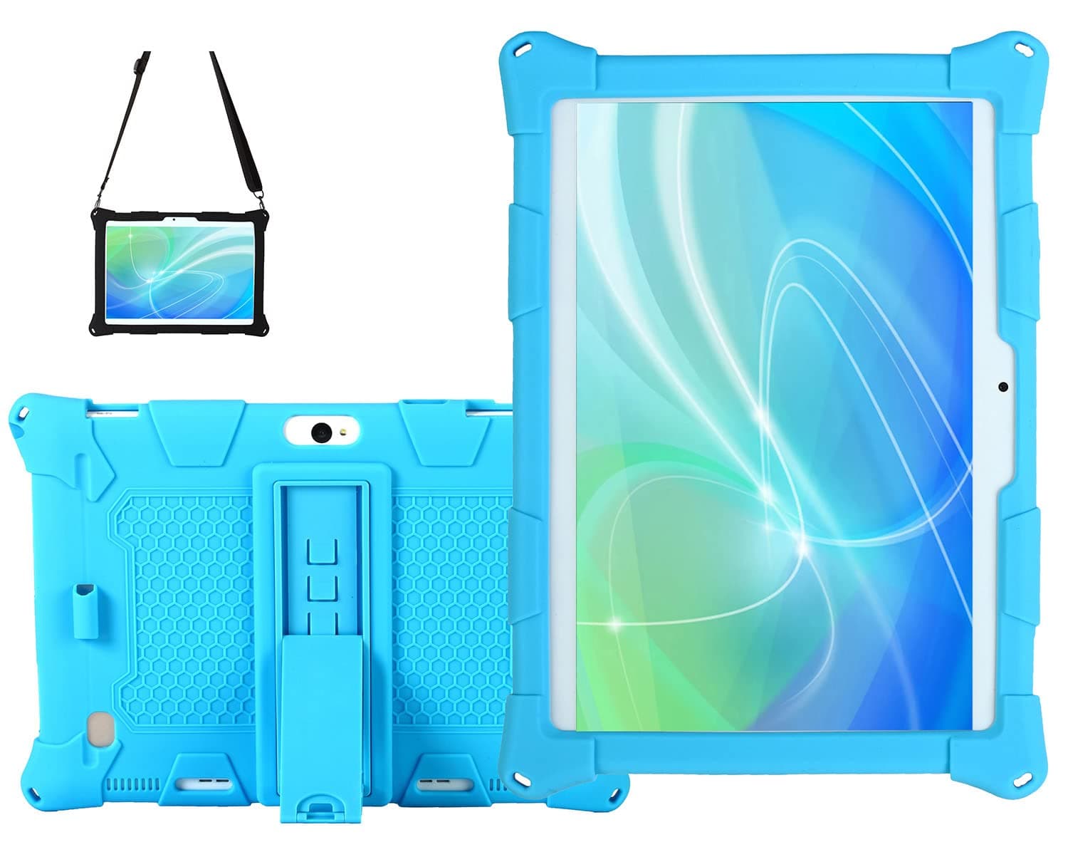 Silicone Case for Dragon Touch Notepad K10/K10/Max10,FLYINGTECH 10,MatrixPad S30,Lectrus 10,Hoozo 10,ZONKO 10.1,Victbing 10,Allmeida 10,XINYANGCH 10,CHAOHENG 10,AOYODKG 10, SkyBlue