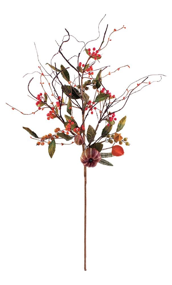 WT Collection Pumpkin & Squash Pick, 3.5, Orange, Brown, Green