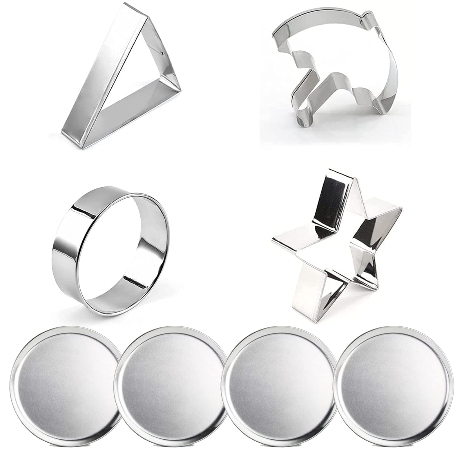 Squid Cookie Cutters Mold Tikt0k Candy Challenge Squid Sugar Candy Making Tools（4 Cutter & 4 Cases）