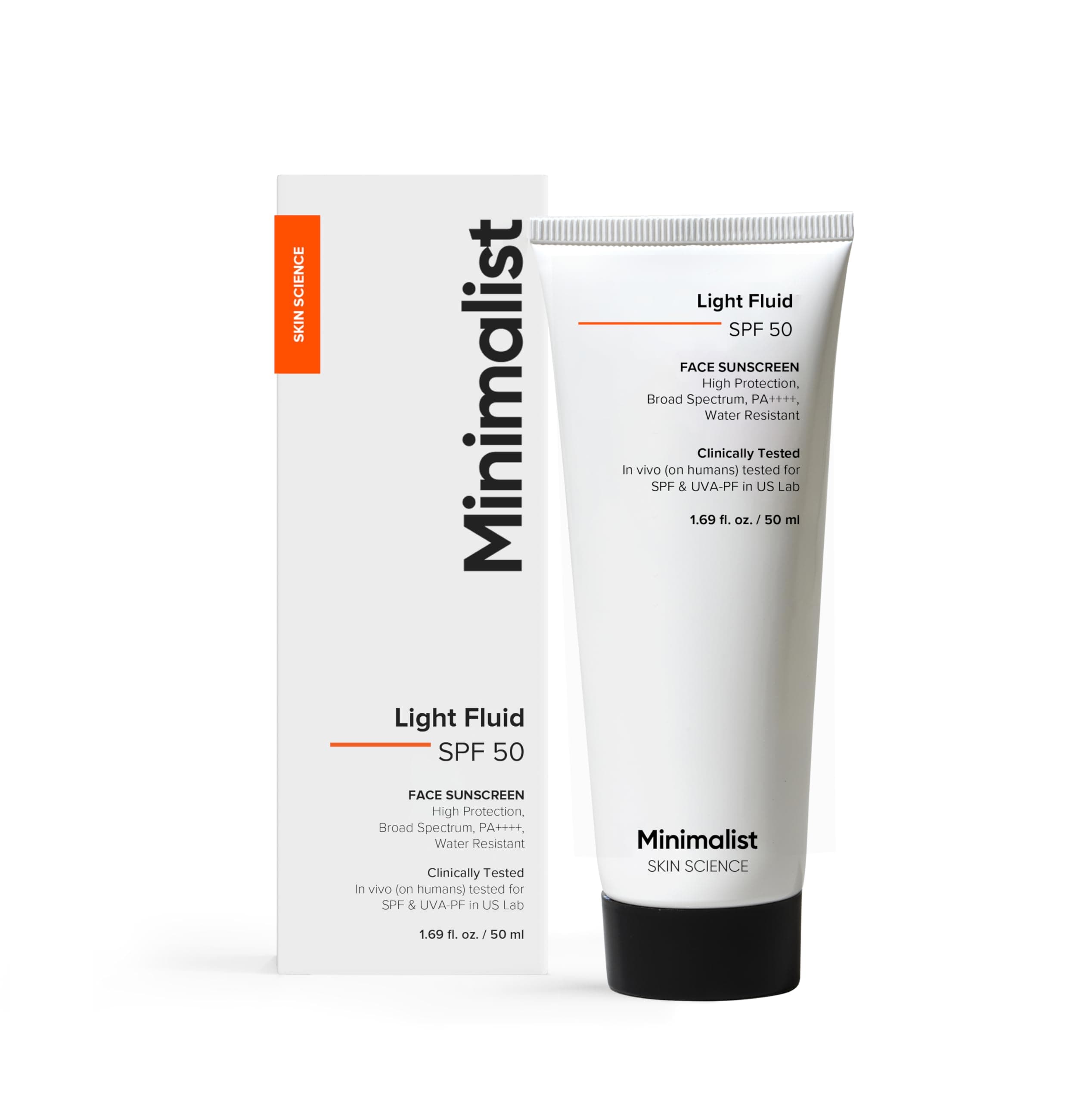Minimalist SPF 50 Light Fluid Sunscreen