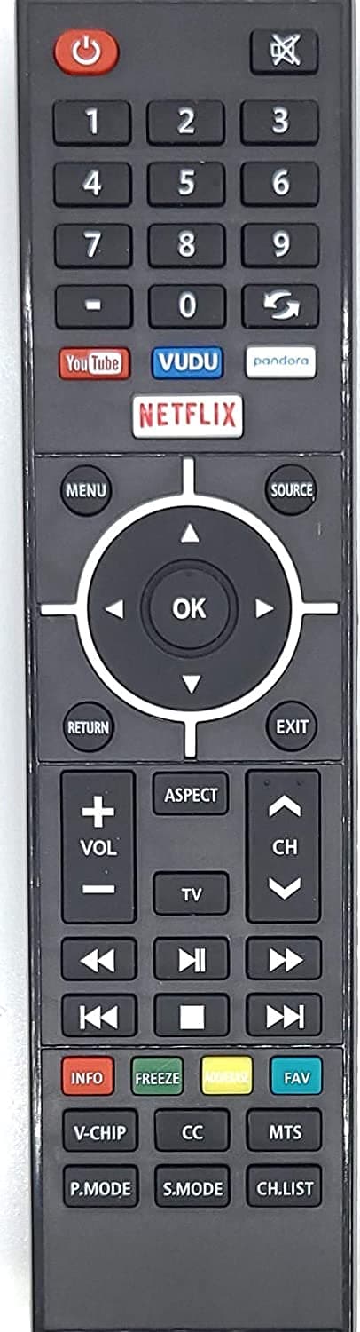 Replacement Remote for SANYO TV, LCD, LED, Smart TV.