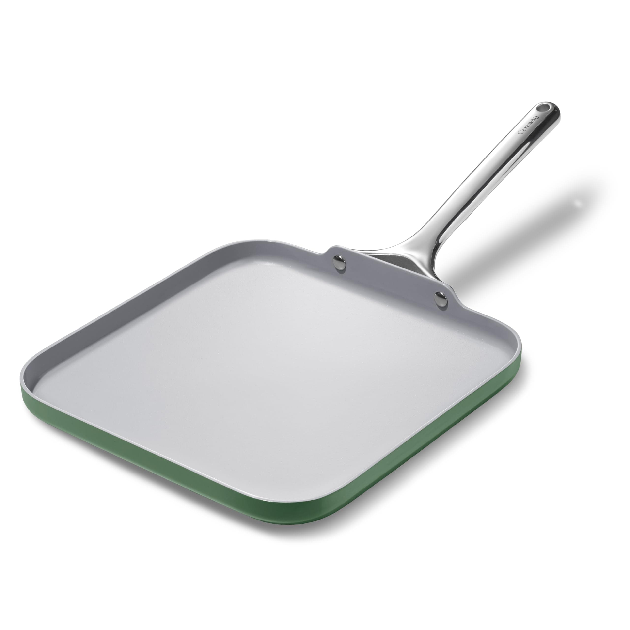 - Square Griddle Pan - 11” Square Pan - Non-Stick Ceramic Coated - Non Toxic, PTFE & PFOA Free - Oven Safe & Compatible with All Stovetops - Sage