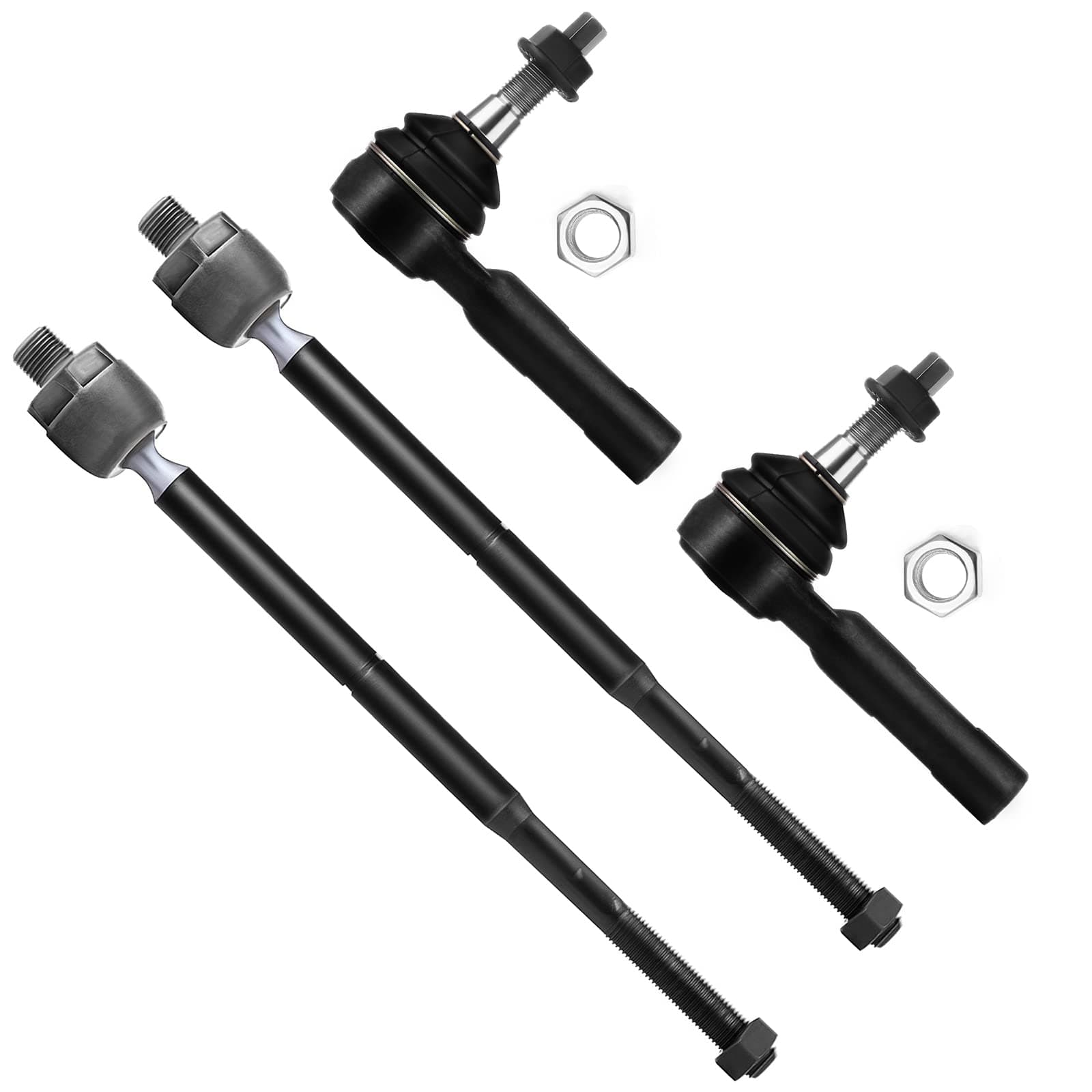 SCITOO 4Pcs Front Suspension Kit - 2 Front Inner 2 Outer Tie Rod End for 2005 2006 2007 2008 2009 2010 Chrysler 300 Dodge Challenger Charger Magnum EV80702 ES3571
