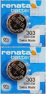 Renata 303 SR44SW Batteries - 1.55V Silver Oxide 303 Watch Battery (2 Count)
