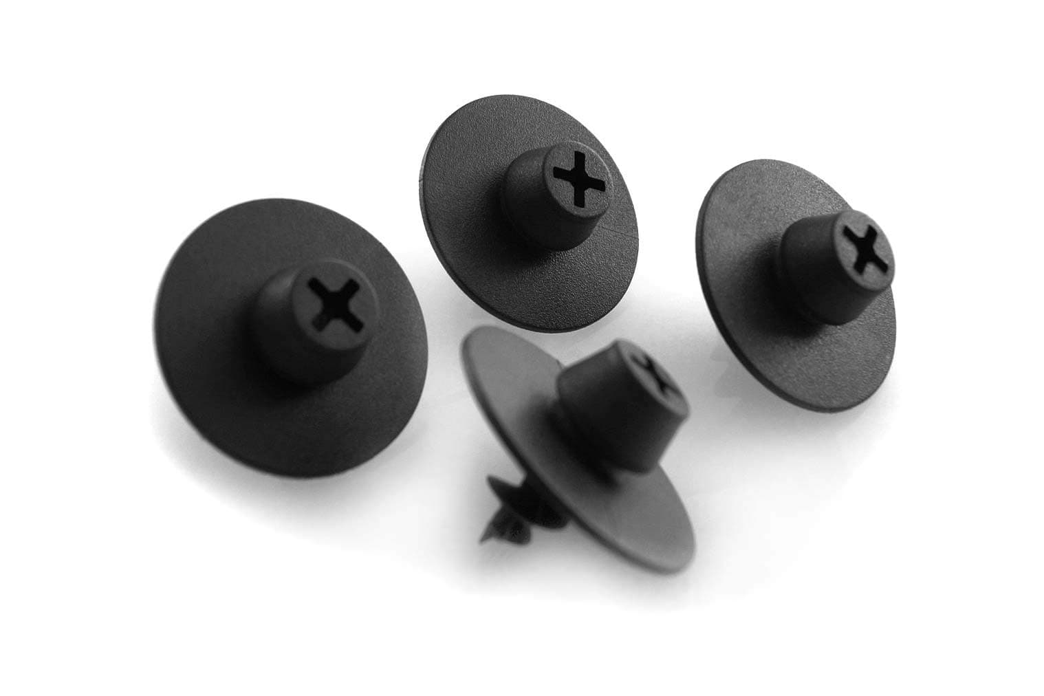 Foot Mats Push Button Holder (Charcoal) Set 4 Pieces