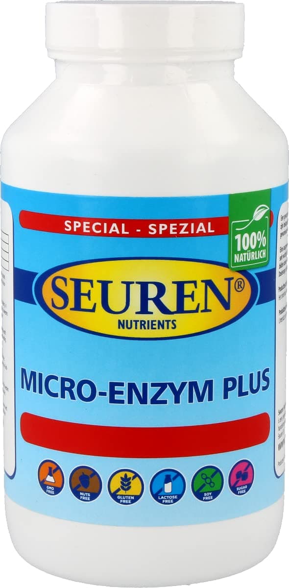 Seuren Nutrients | Micro Enzyme Plus 800 Tablets | Gastro-Resistant | Enzyme Complex | Multi-Enzyme | Gluten Free | Lactose Free | Sugar Free (100% Natural)