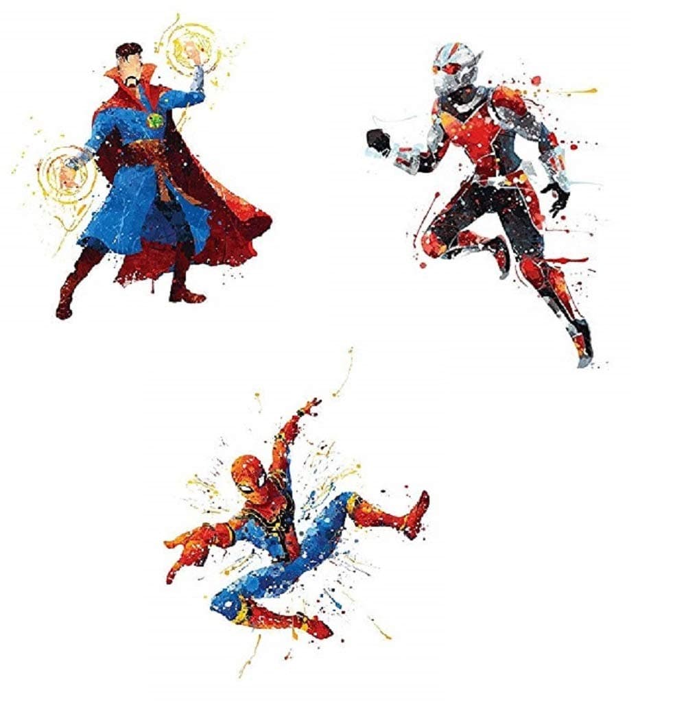 The Avenger Patch Iron On Patch Heat Transfer Paper Iron On for T Shirt Jersey Jacket Hat DIY Avengers Shirt (8 Inch Tall) (Drawing Drawing Doctor Strange Patch Ant Man Patch Spider Man Patch)