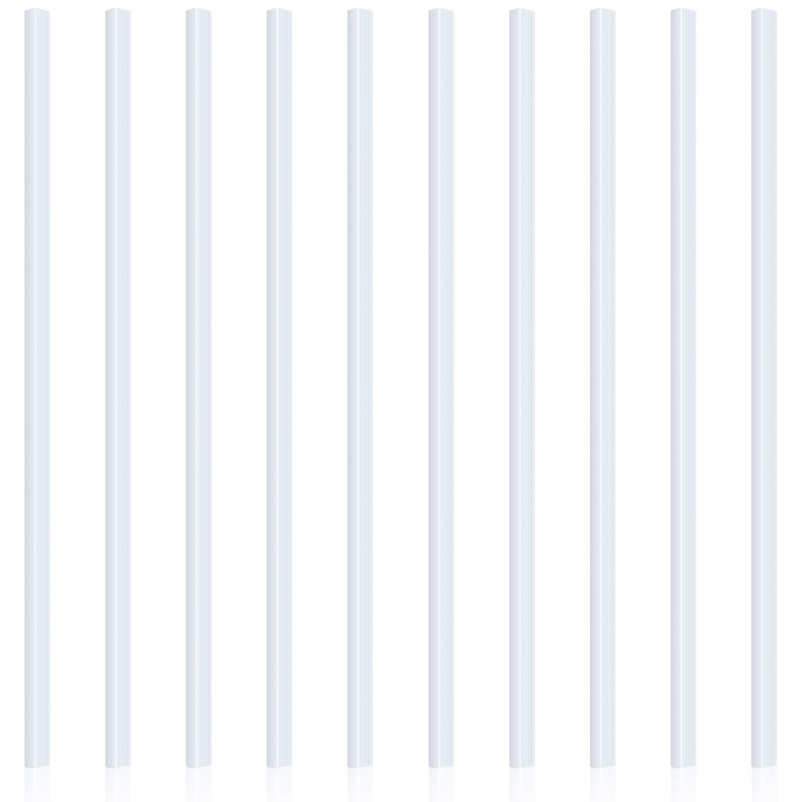 Pelopy 20 Pack Binding Bars Slide Grip, 40 Sheets Capacity, Plastic Slide for School Office Report Cover A4 Spine(White,0.8 cm)