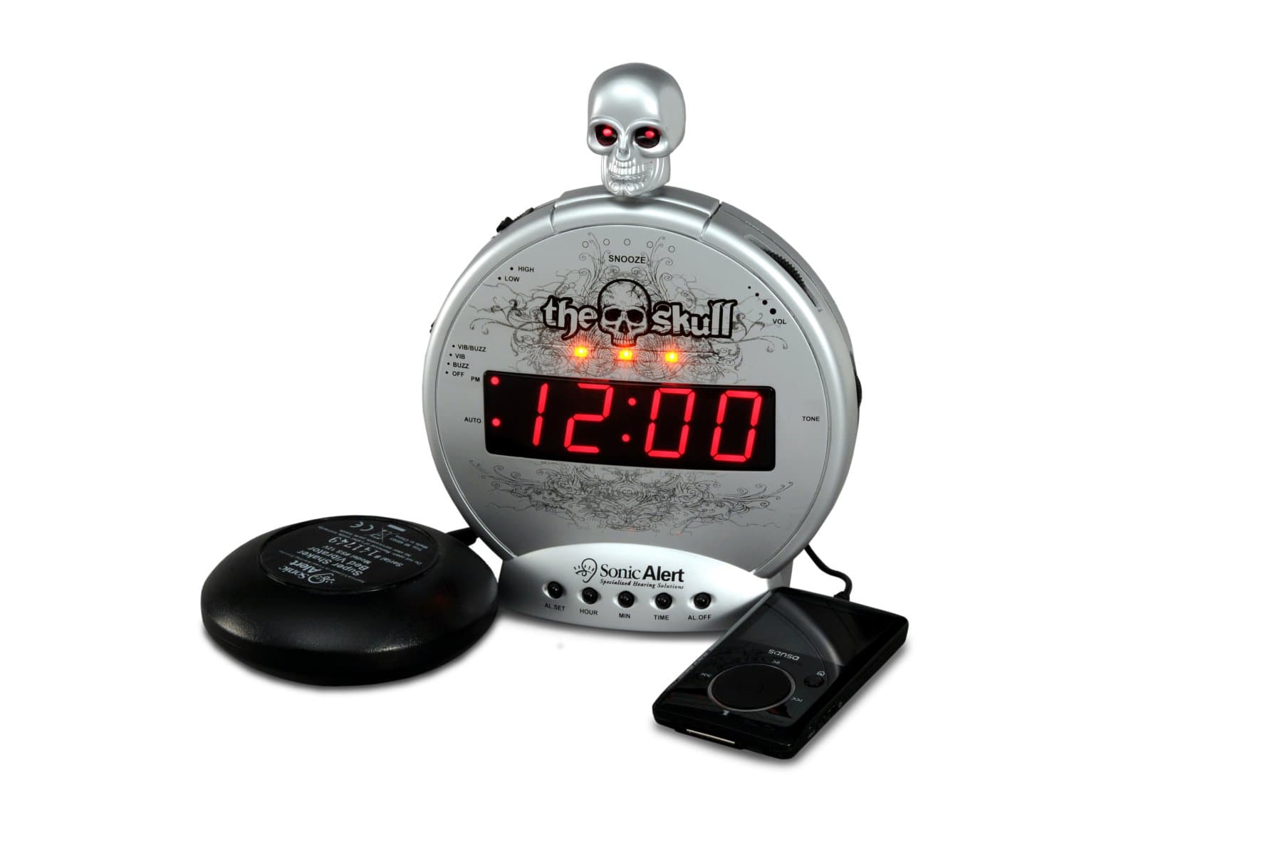 Sonic Alert "The Skull Alarm Clock with Bone Crusher Bed Shaker (SBS550bc)