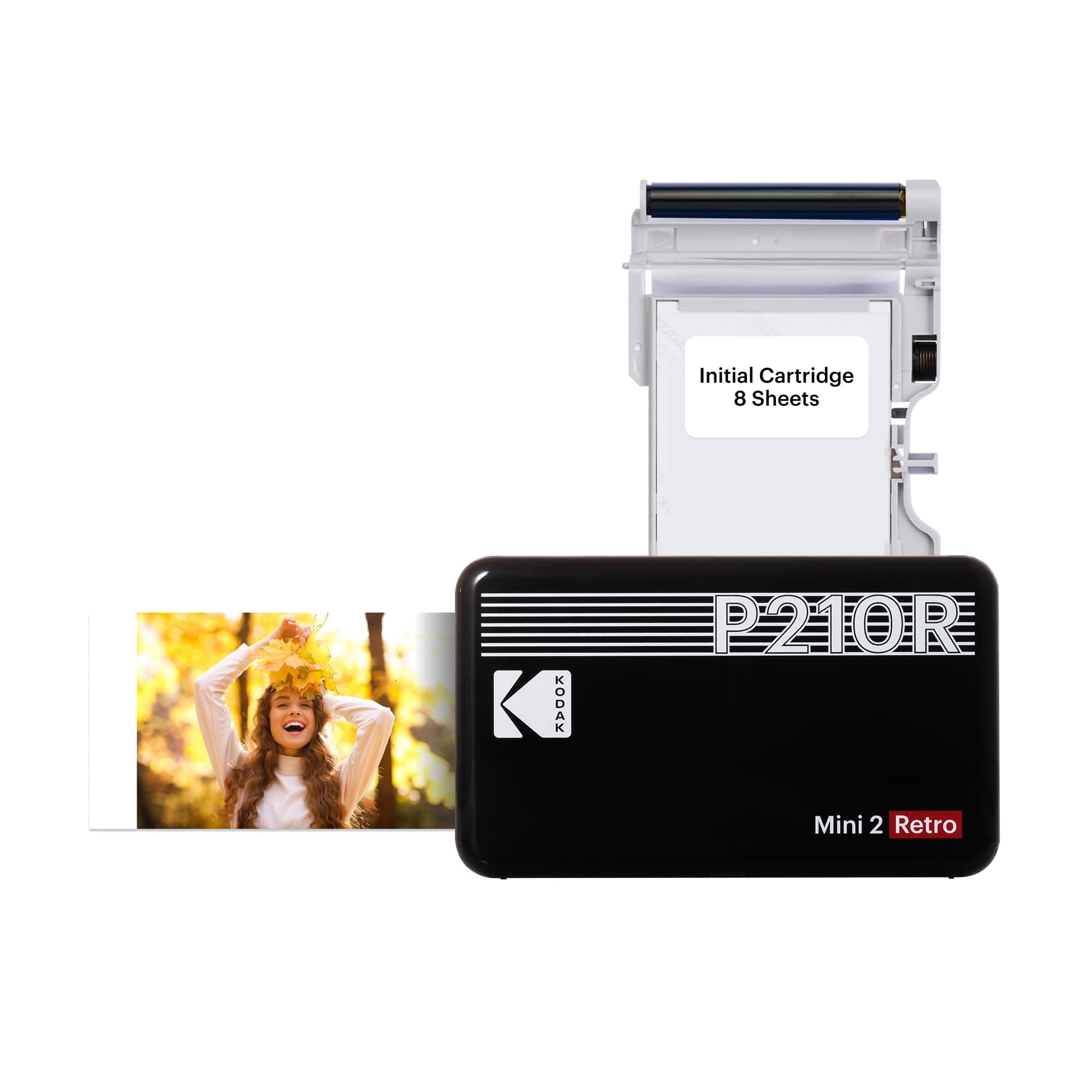 Kodak Mini 2 Retro Portable Instant Photo Printer, Wireless Connection, Compatible with iOS, Android & Bluetooth, Real Photo (2.1x3.4), 4Pass Technology & Lamination Process, Premium Quality-