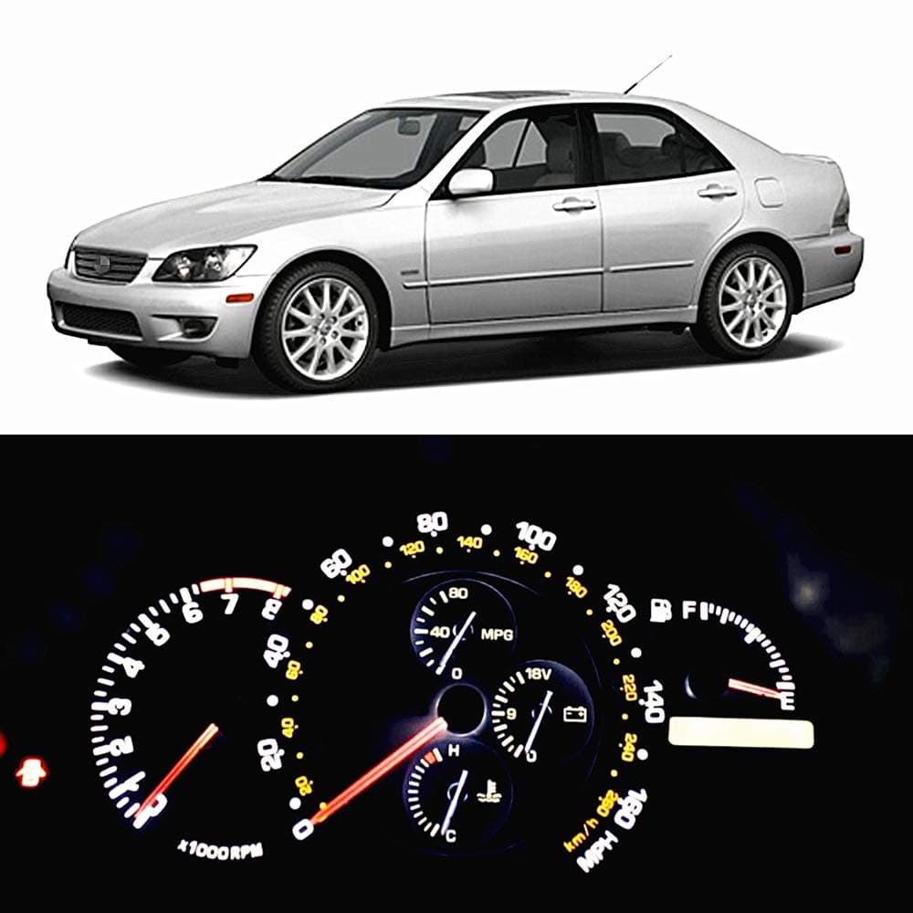 Bright White Dash Instrument Panel Gauge Cluster Led Light Bulbs Kits For Lexus Is300 2001-2005, Pack of 5