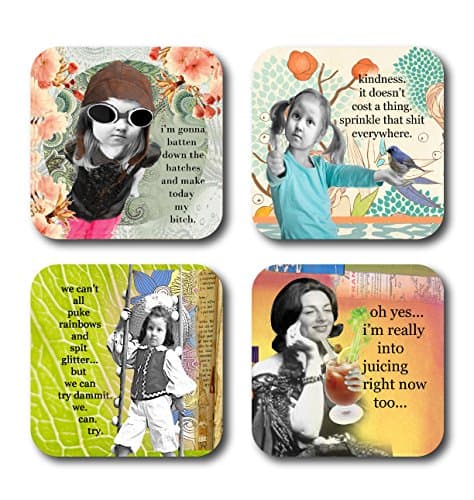 New Erin Smith Art 4 Piece Coaster Set