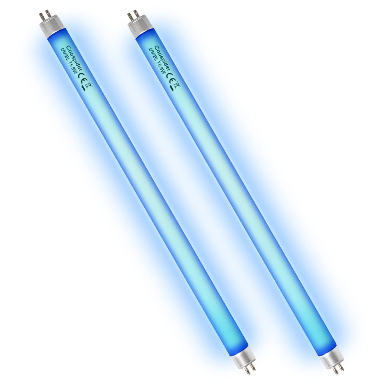2 Pack 8W Fly Killer Replacement Bulbs BL T5 UV Light Bulb Tubes for 16W Electric Insect Killer/Fly Zapper/Bug Zapper/Mosquito Killer