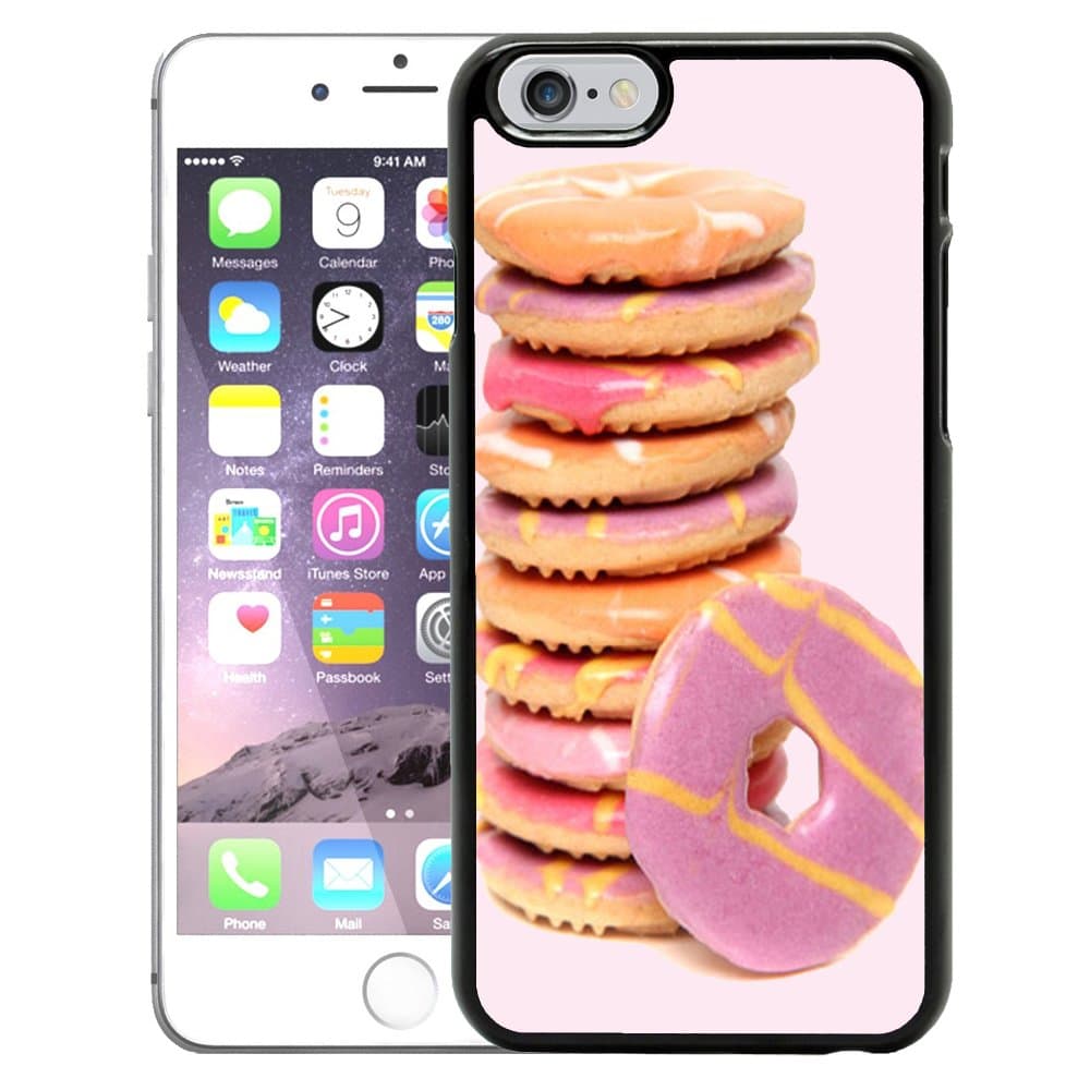 Sweets Biscuits cover case for Apple iPhone 6 - T1093 - Party Rings Stack - Black