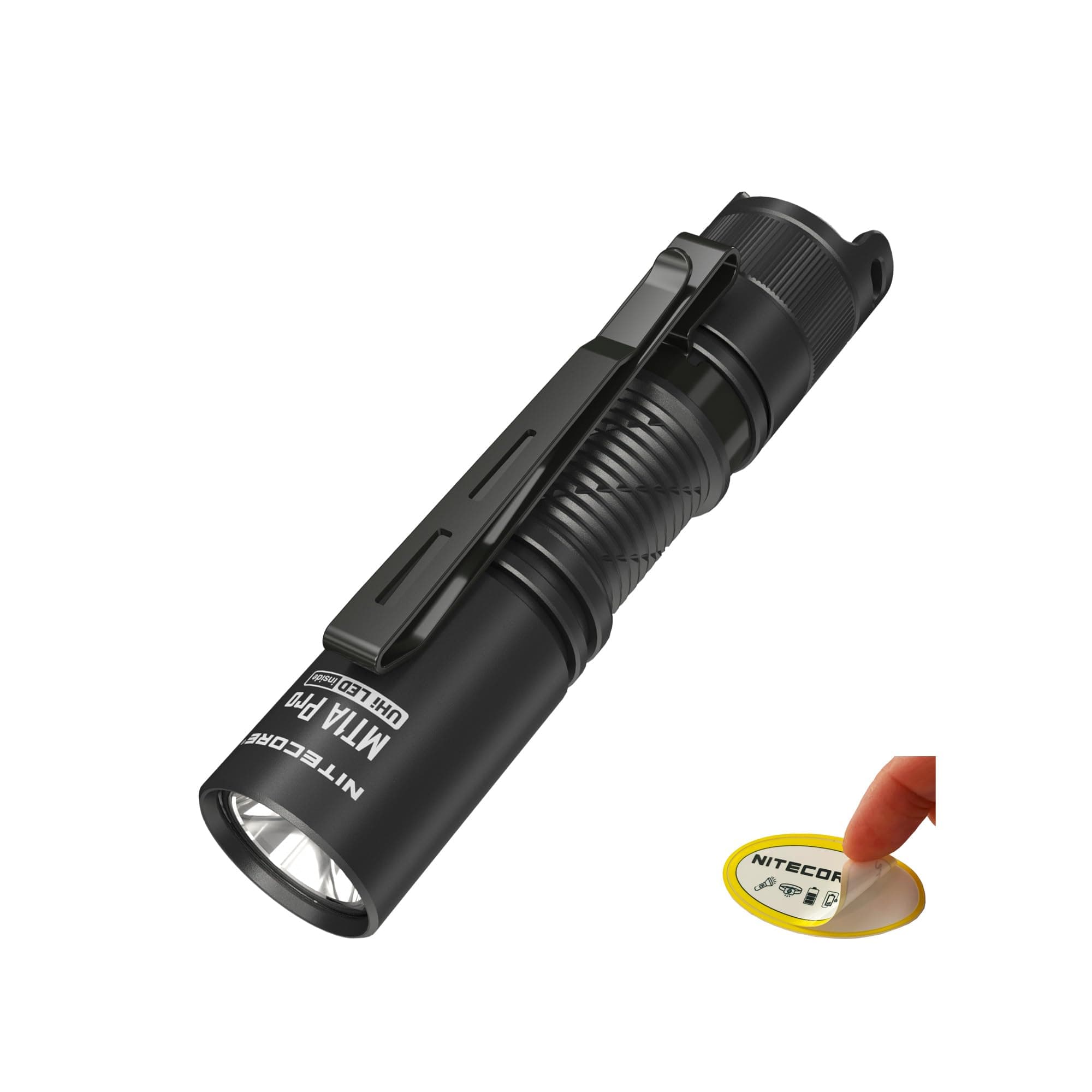 Nitecore MT1A Pro 800 Lumens EDC Flashlight Penlight with 1 AA Battery, USB-C Rechargeable Battery with NitecoreS Sticker