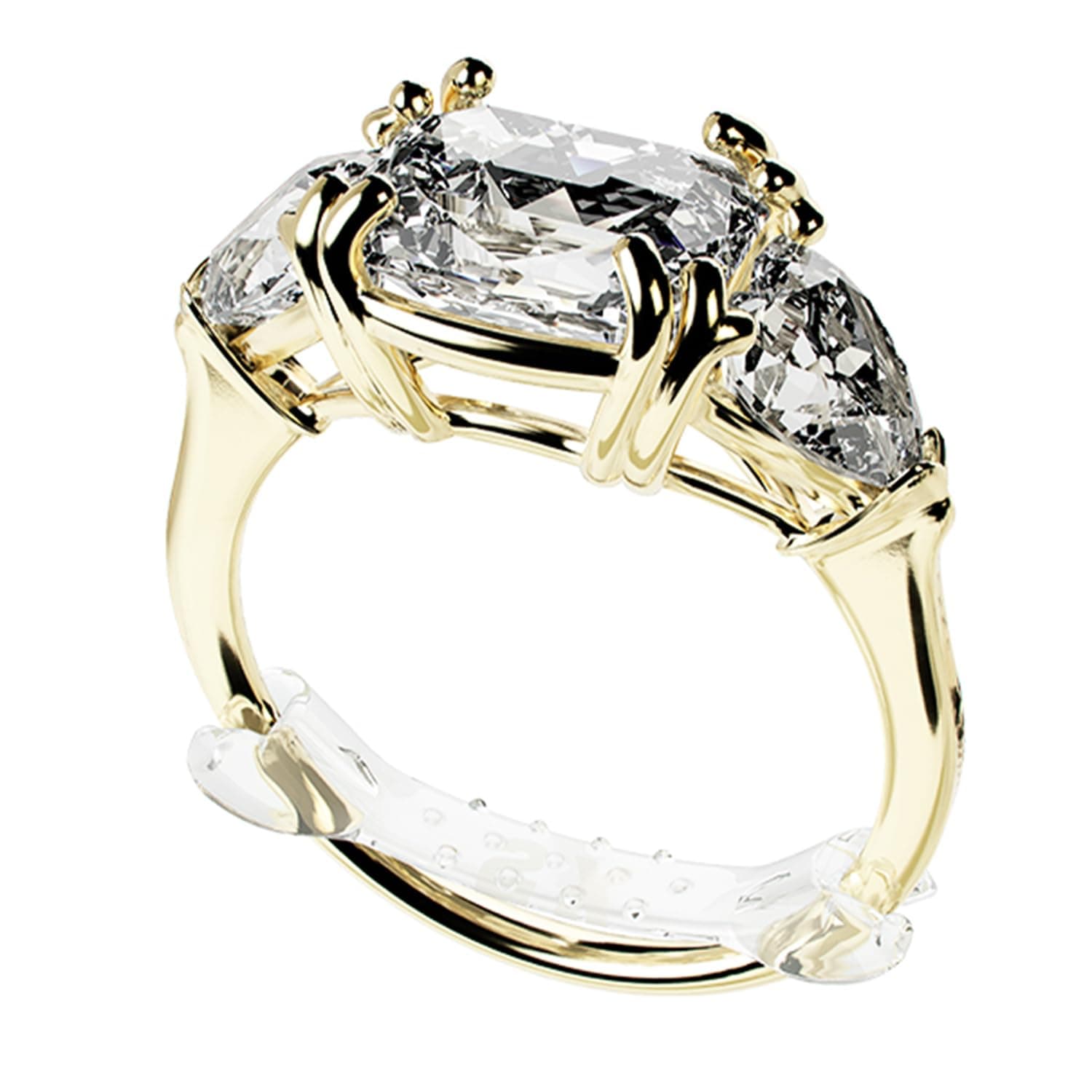 Chrome Cherry Ringo, Invisible Ring Size Adjuster for Loose Rings with 6 Sizes, Clear Ring Band Sizer Guard