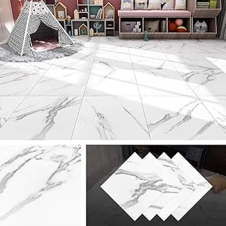 Marble grey floor tiles self-adhesive