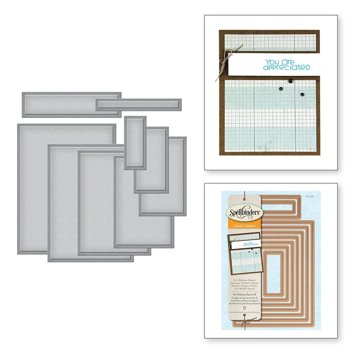 Nestabilities Card Creator Die Templates, A-2 Matting Basics B-S5-132