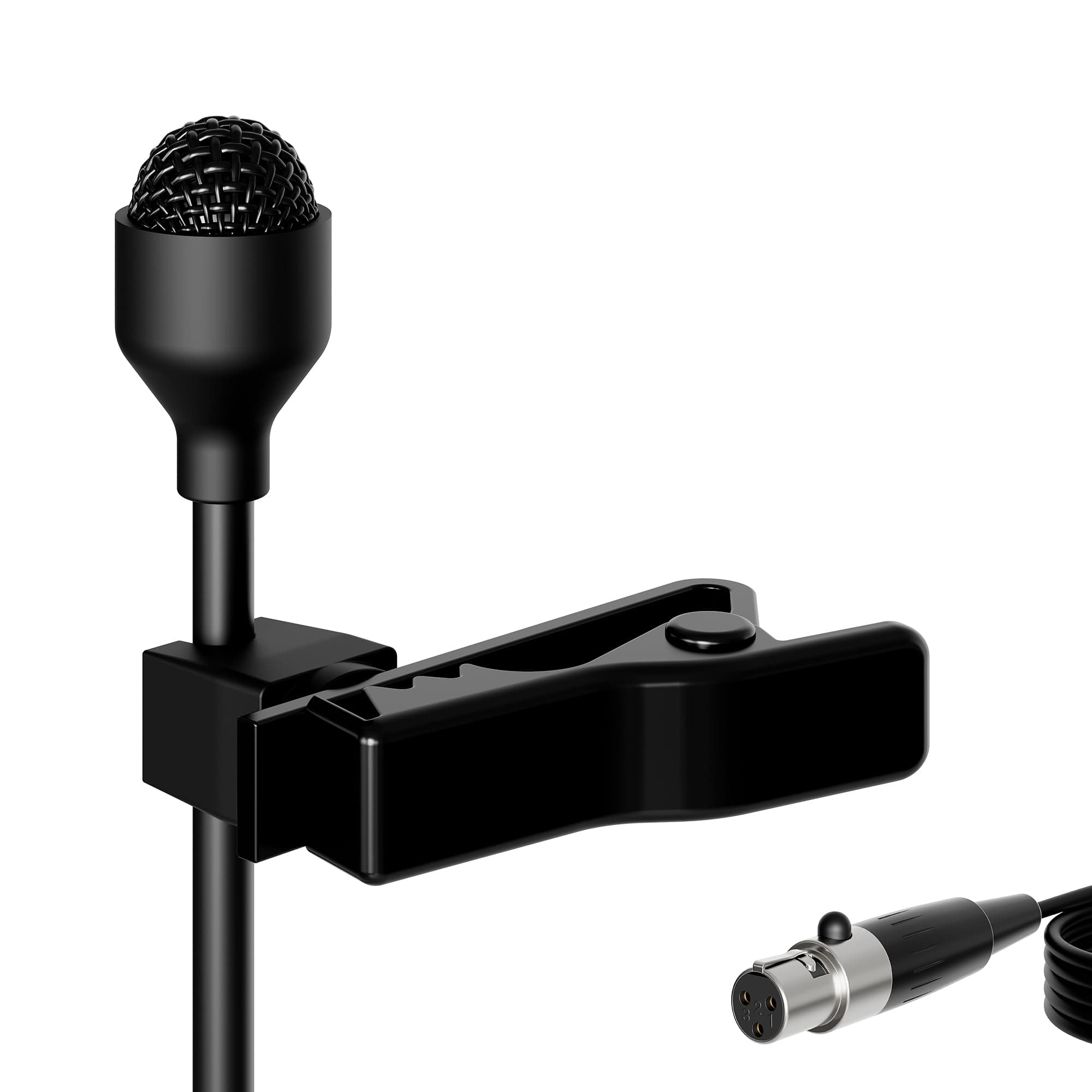MIC-J 044 Lapel Microphone Lavalier Microphone Compatible with AKG Samson Wireless Transmitter - Mini XLR TA3F Plug