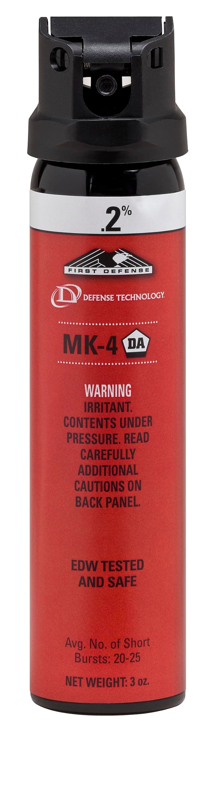 Defense Technology First Defense OC Stream MK-4 .2% Solution White Band Pepper Spray (3.0-Ounce)