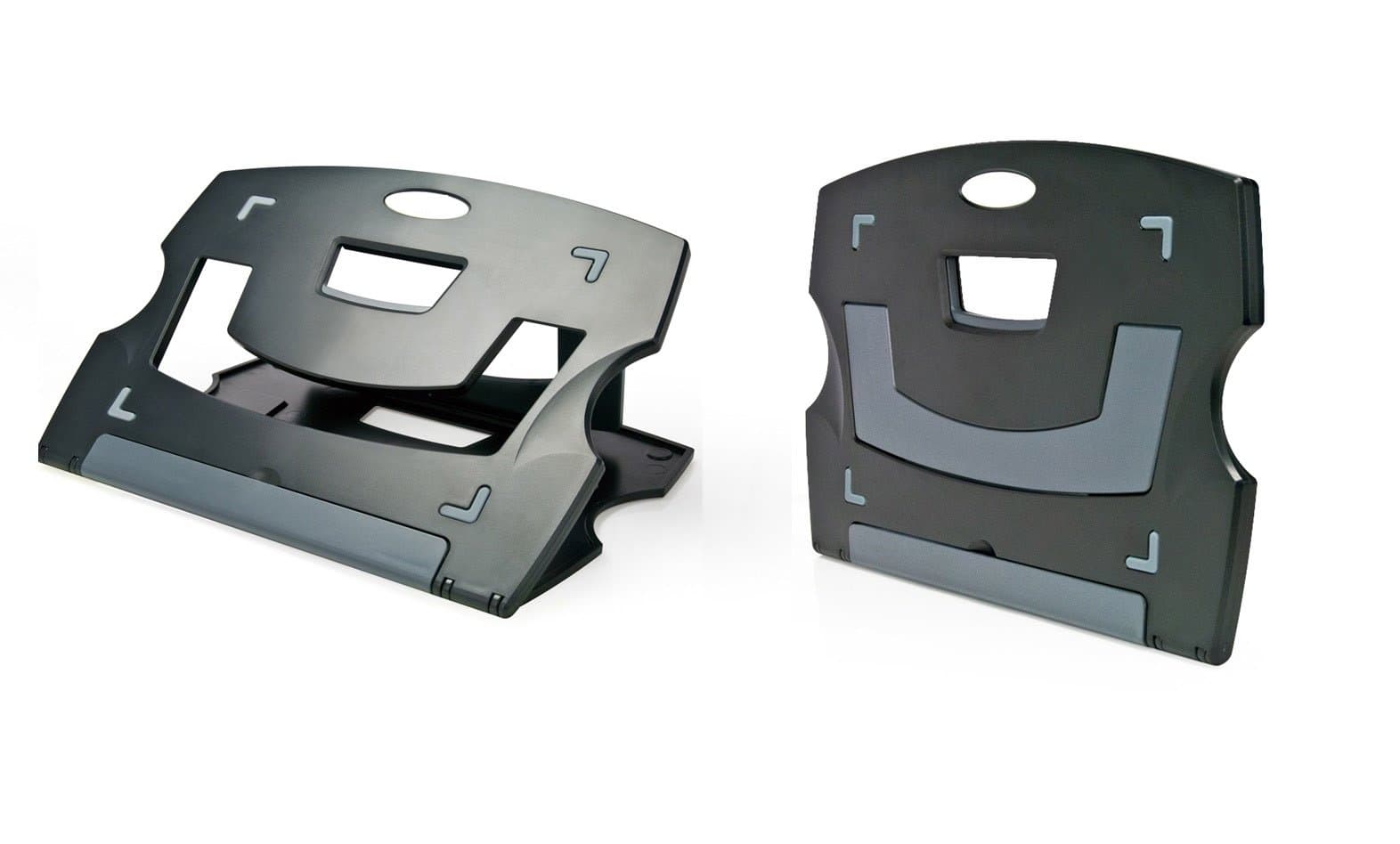 MAX SMART Ergonomic Laptop Stand Riser Rack w/Adjustable Angles for Notebook Tablet iPad Laptop (Black/Gray)