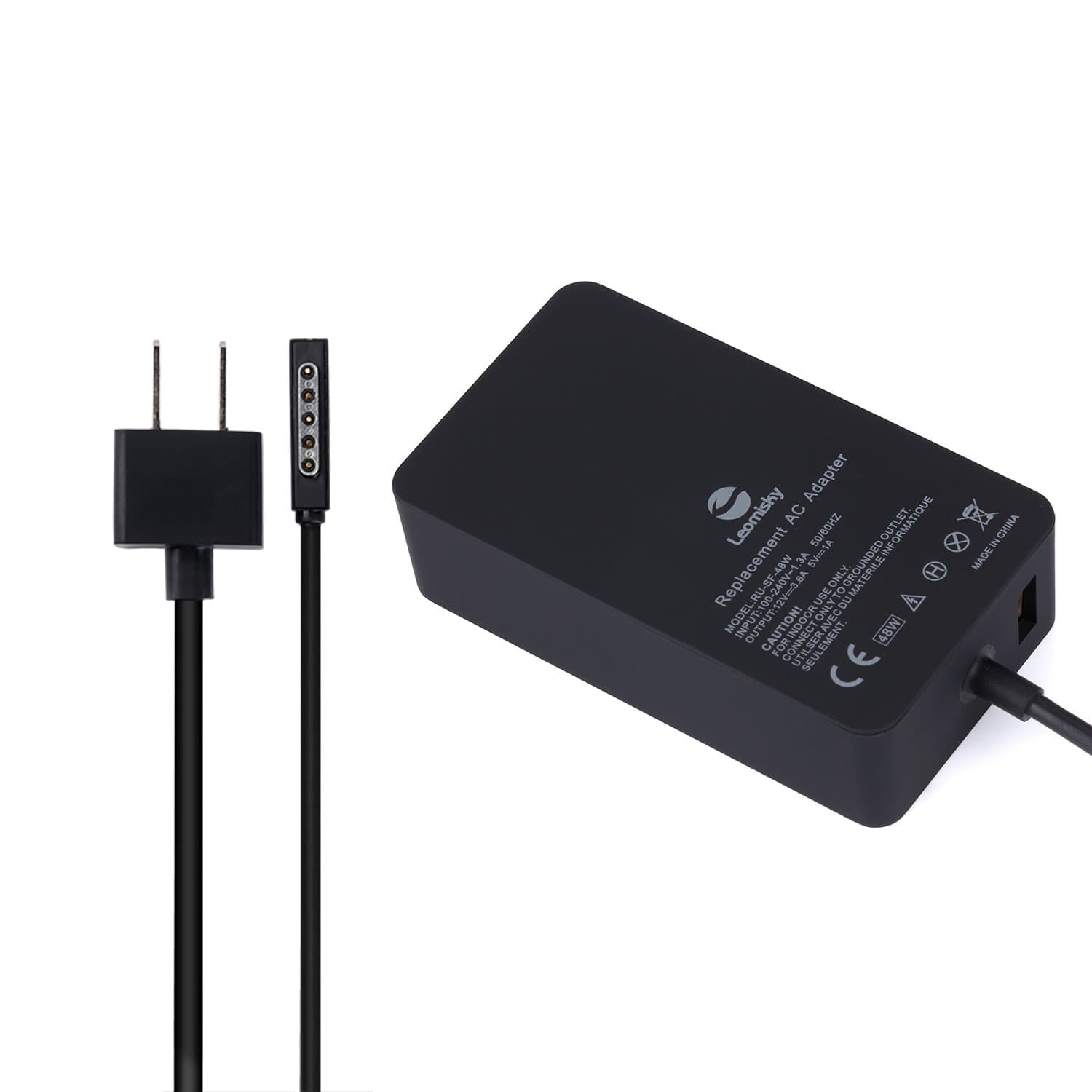 New 48W 12V 3.6A Replacement Power Supply Adapter for Microsoft Surface RT/2 and Surface Pro 1/2 Windows 8 10.6'' Tablet AC Charger with USB Charging Port and 5Ft Power Cord
