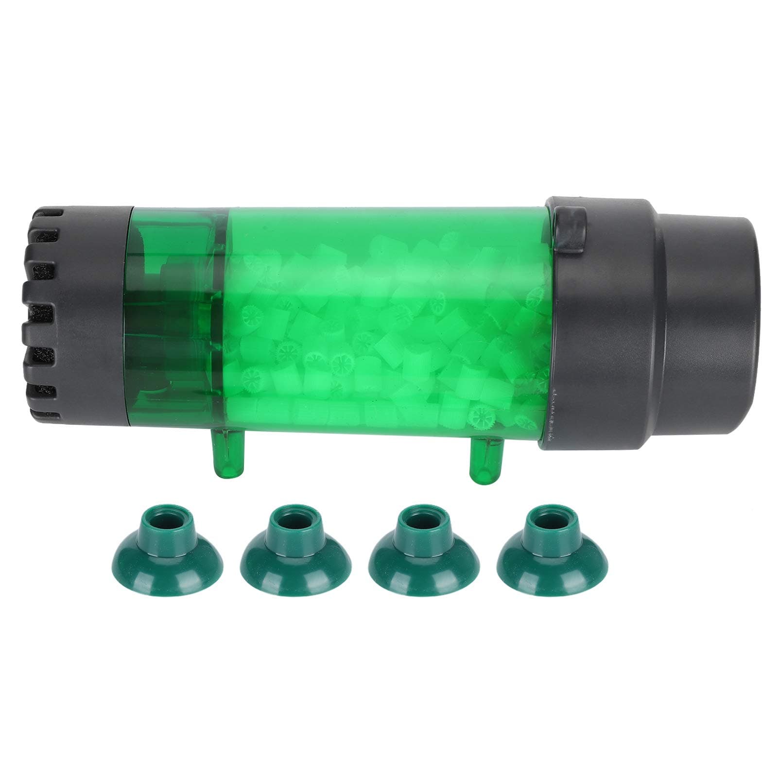 Pssopp Fluidized Moving Bed Filter Aquarium Biochemical Filter Fish Tank Bubble Bio Media Filter with Suction Cup(LH300)