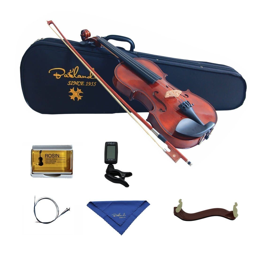 Bailando 3/4 Size Handmade Solid Wooden Violin Starter Kit - Natural