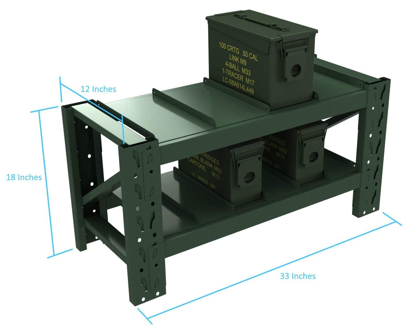 Ammo Can Storage System (2-Shelf), Olive Drab