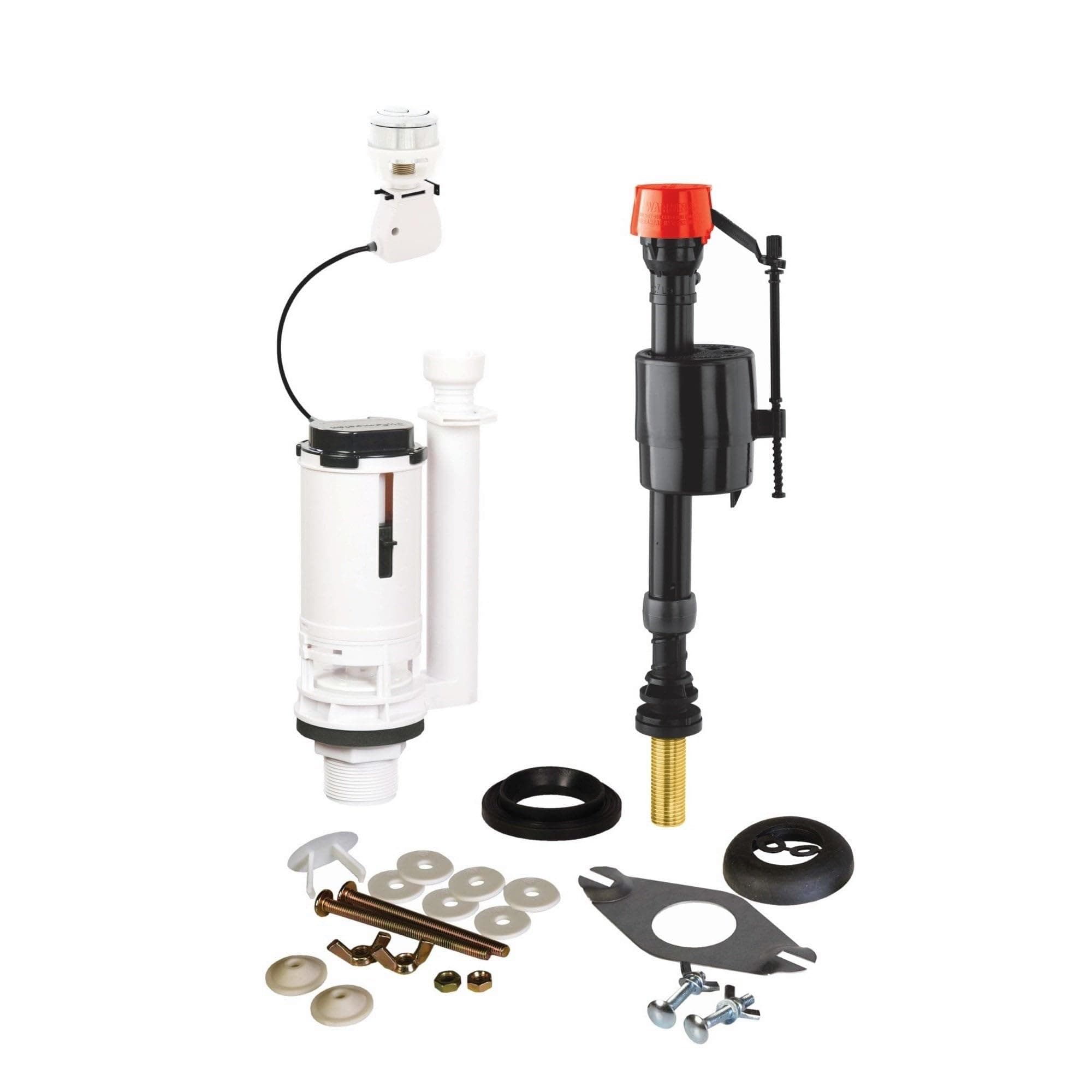 PROCP002 - Fully Height Adjustable & Flush Valve with Chrome Botton - Universal Cistern Pack - Fixings Included