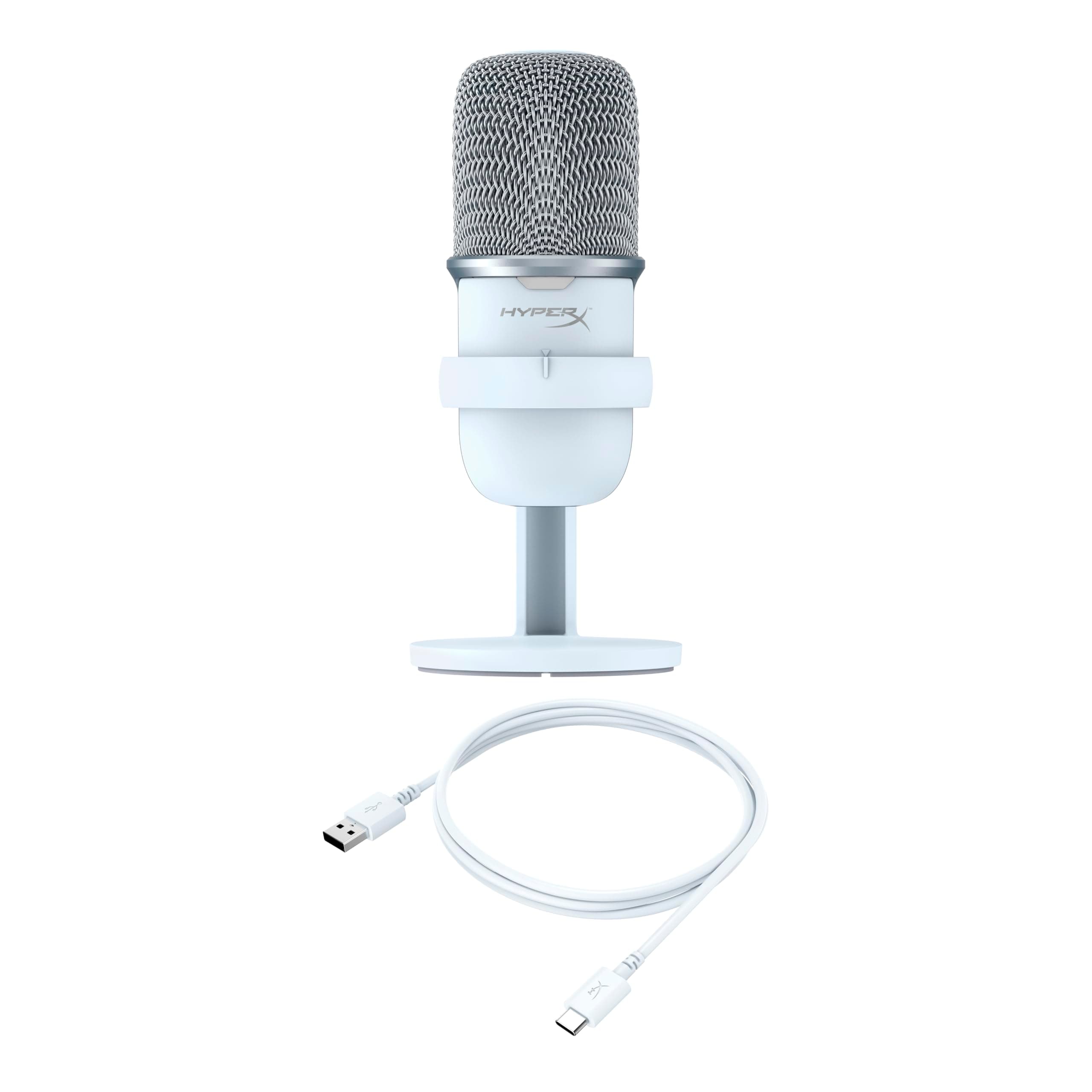 HyperX SoloCast – USB Condenser Gaming Microphone, for PC, PS5, PS4, and Mac, Tap-to-Mute Sensor, Cardioid Polar Pattern, Great for Streaming, Podcasts, Twitch, YouTube, Discord - White