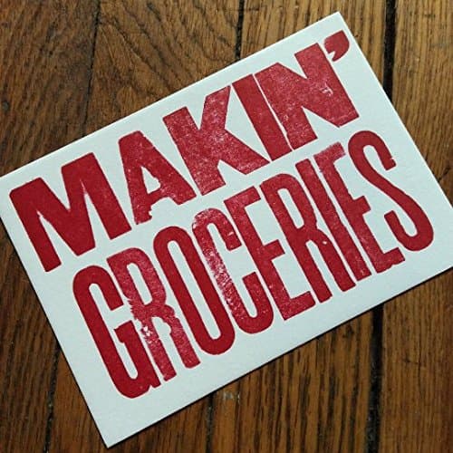 Makin' Groceries Letterpress Postcard 6 Set