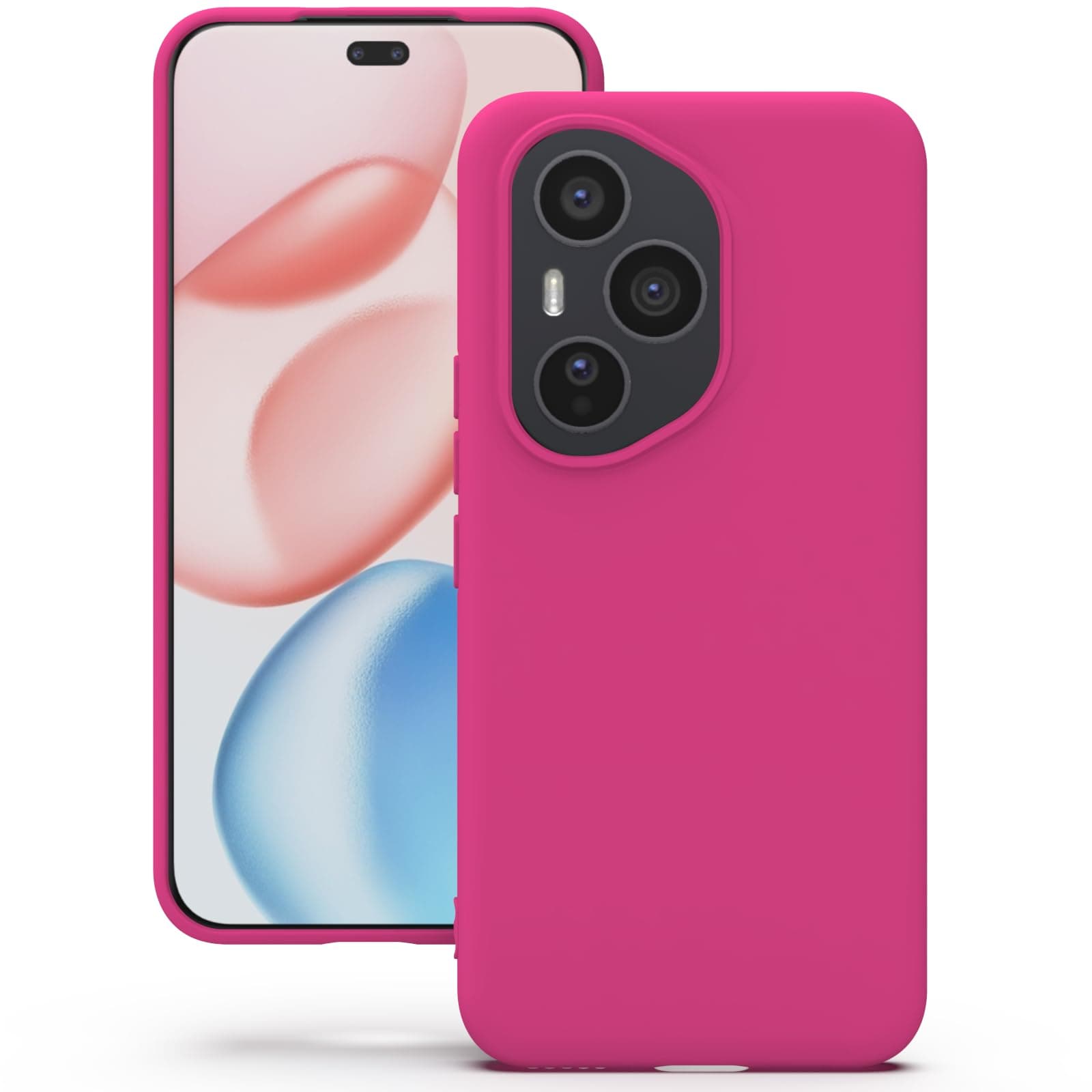 YATWIN Silicone Case for Honor 400 Pro, Soft-Touch, Shockproof, DustProof, Antiskid Phone Cover for Honor 400 Pro - Magenta