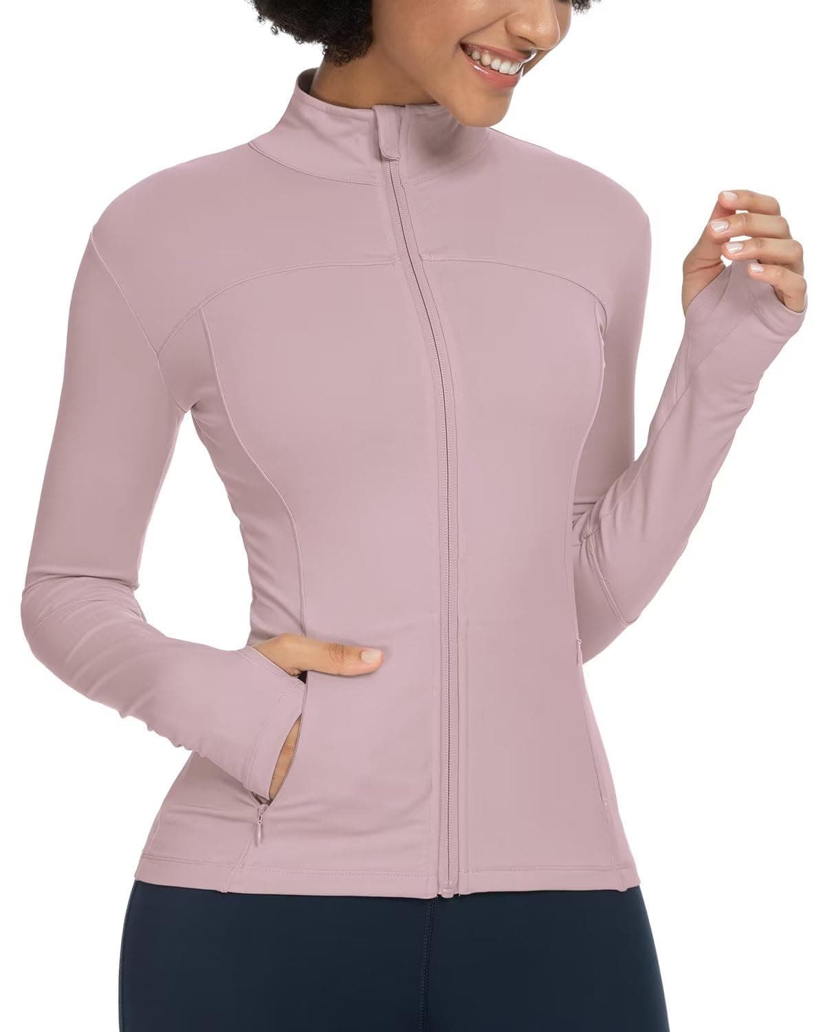 Womens Running Jackets Athletic Workout Scrub Jacket Track Full Zip Up Gym for Women Yoga Top