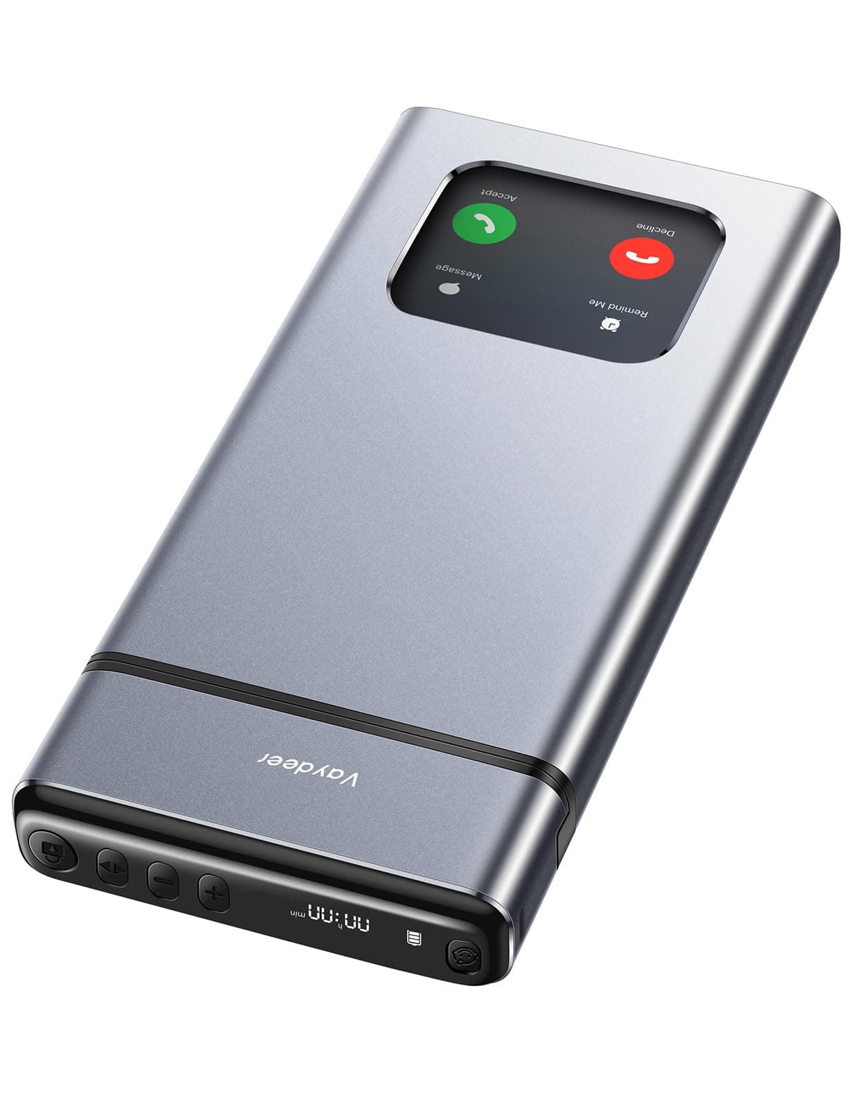 Vaydeer Metal Phone Lock Box, Cellphone Locker Box with Timer, Timed Safe Locked Container for Phone, Portable Smartphone Jail Storage for Kid Families Teacher Classroom Self Control Bad Habit-Grey