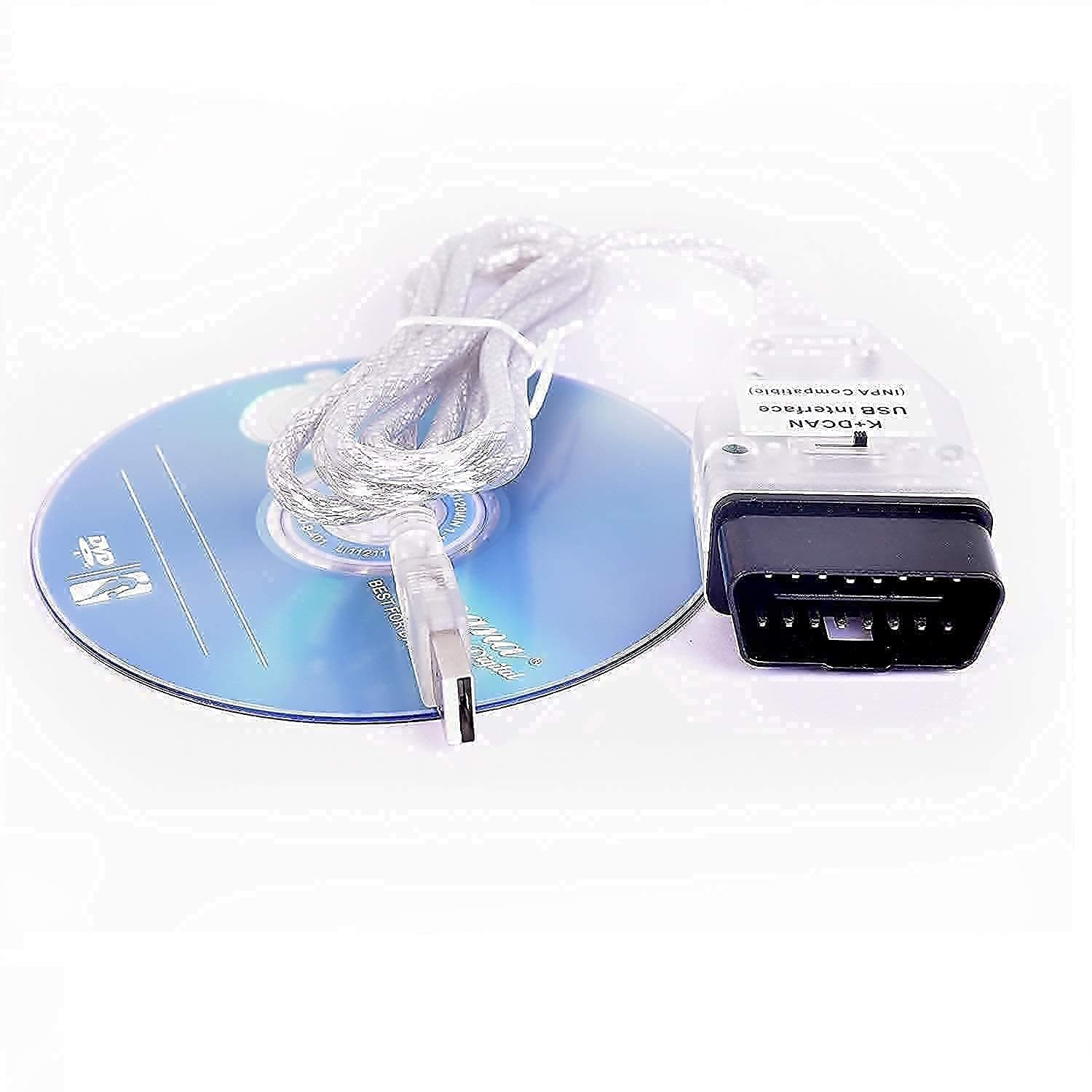 EhonofK+DCAN In-pa Cable USB Interface IN-PA/Ediabas OBD CAN Diagnostic Cable with Switch