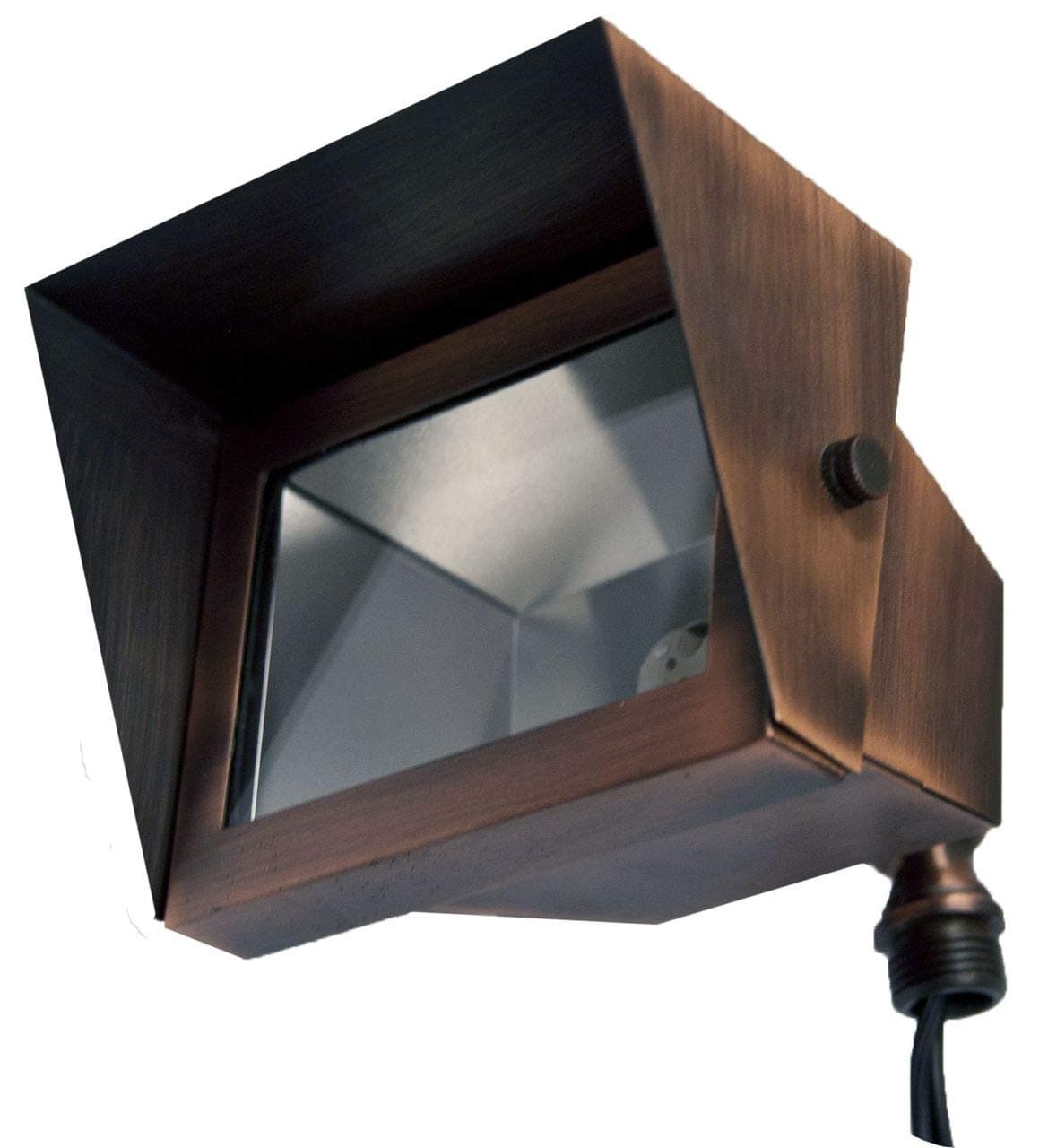 DABMAR LIGHTING LV117-ABZ Solid Brass Area Flood Light with Hood, Antique Bronze