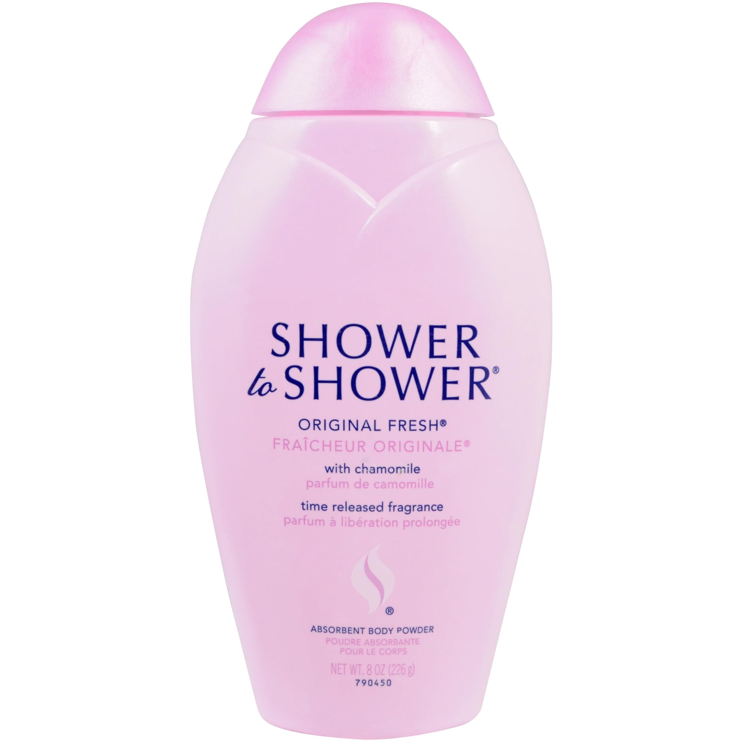 Shower to Shower Original Fresh Body Powder with Chamomile for Men & Women, Talc Free, Sweat Absorbing, Prevents Chafing & Odor, Deodorizing All Over Body Powder for Long Lasting Freshness, 8 OZ