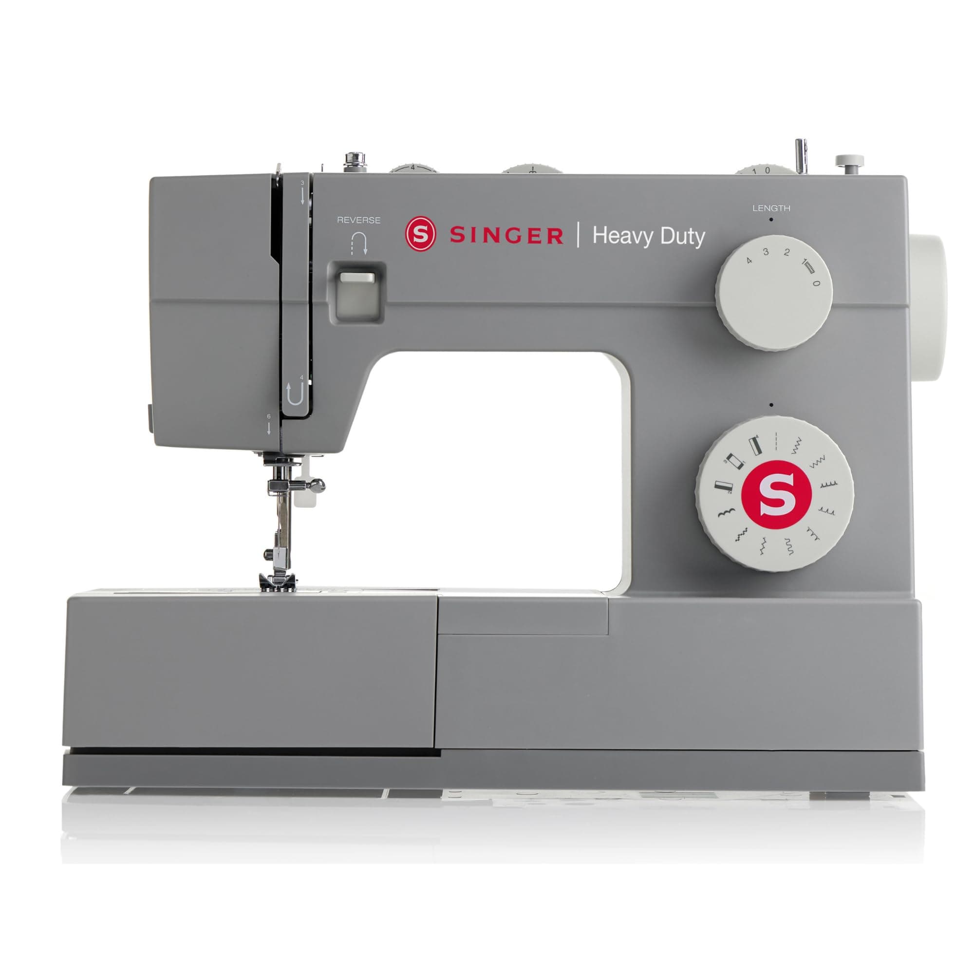 Heavy Duty 4411 (Grey) High Speed Sewing Machine + Accessories | 11 Built-In Stitches Deliver 69 Stitch Applications | 50% More Power, 1100 Stitches/Min | Metal Frame, 4-Step Buttonhole
