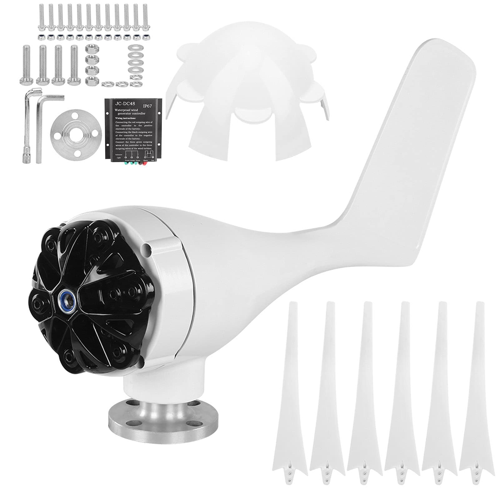 800W 6 Blade Windmill Turbines Generator Wind Turbines with Controller for Wind System()